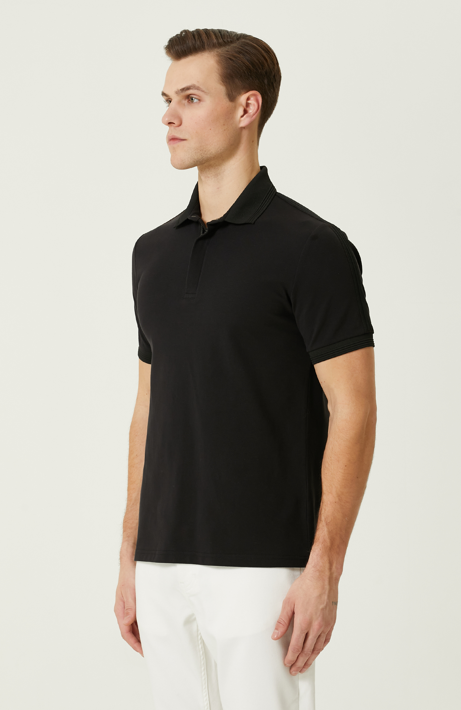 Siyah Polo Yaka T-Shirt_3