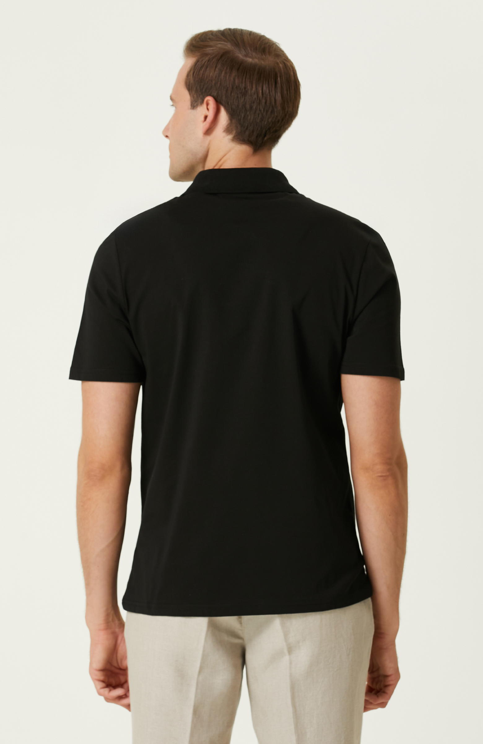 Siyah Polo Yaka T-shirt
