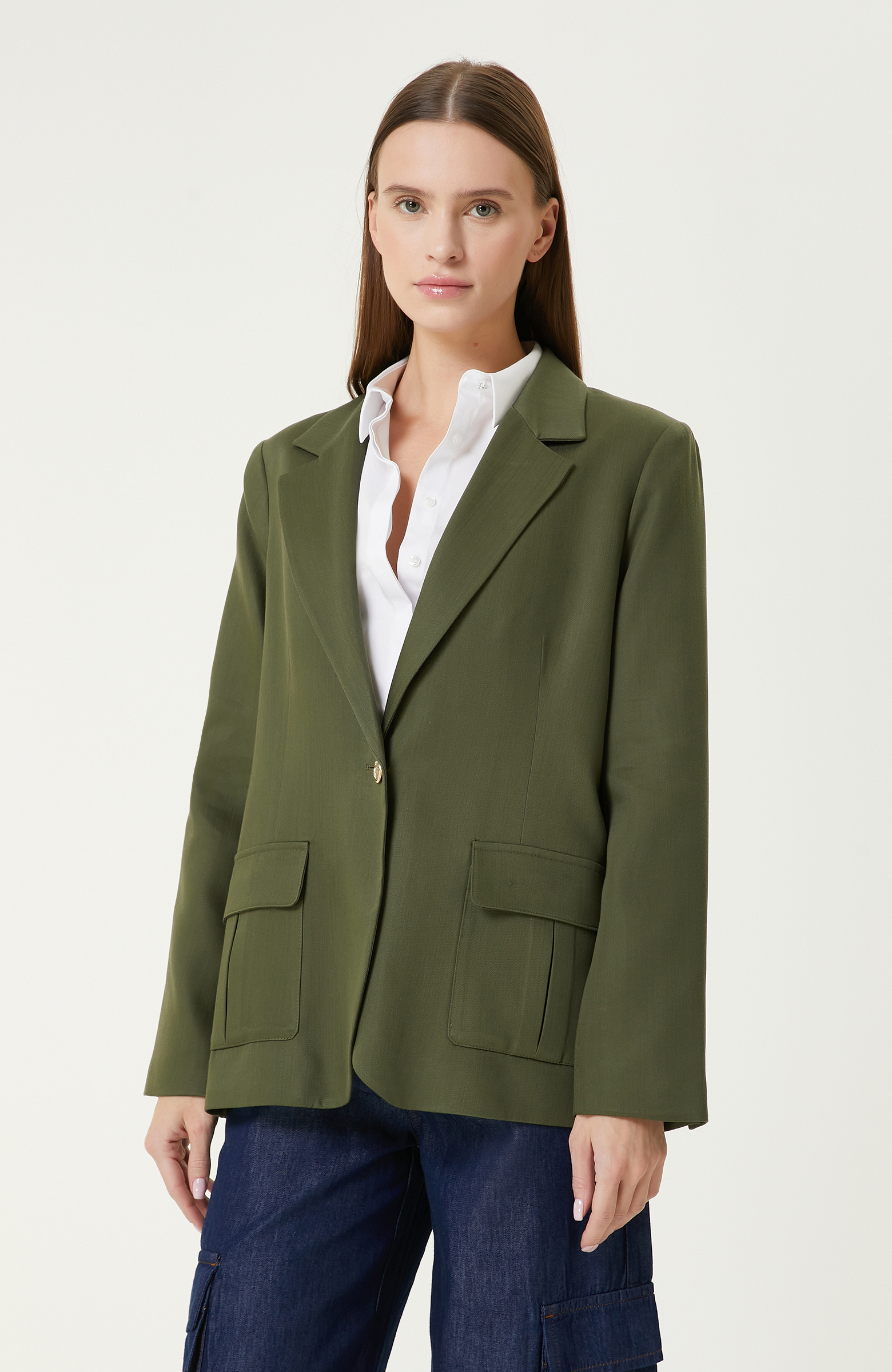  Haki Blazer Ceket
