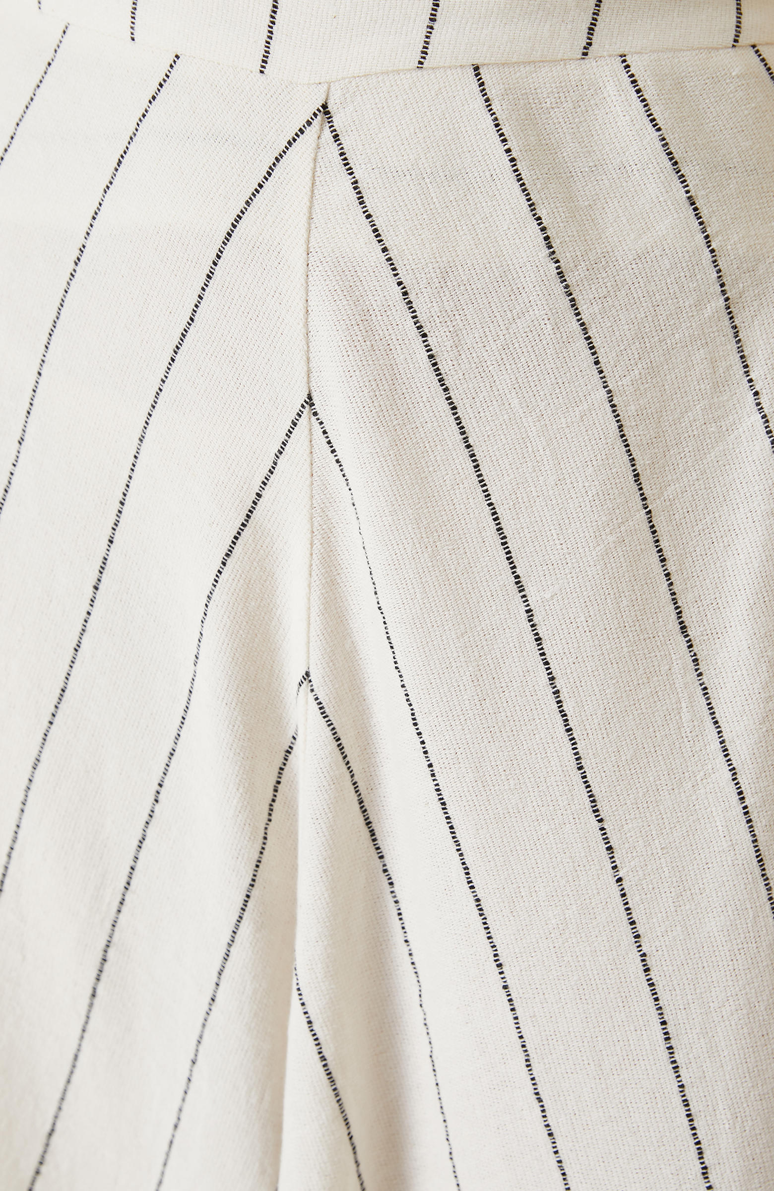 Beyaz Siyah Çizgili Plaj Etek