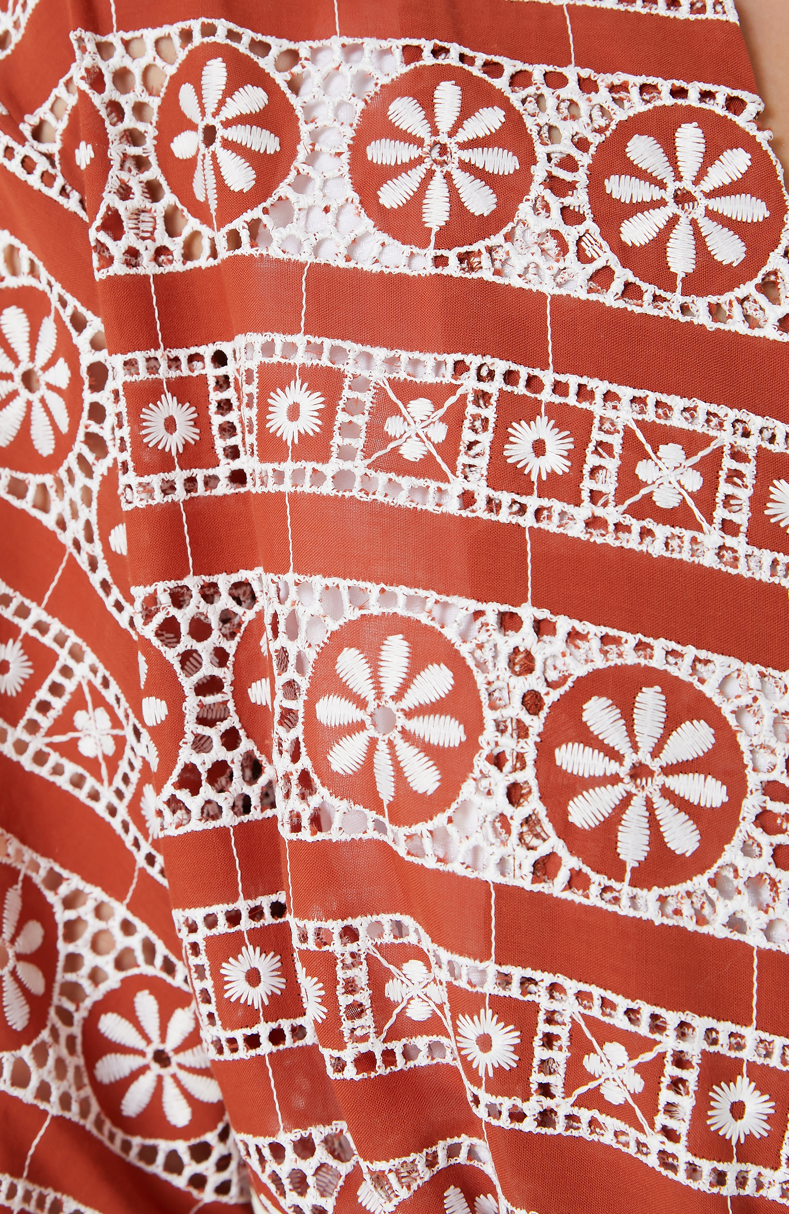 Kiremit Desenli Kaftan