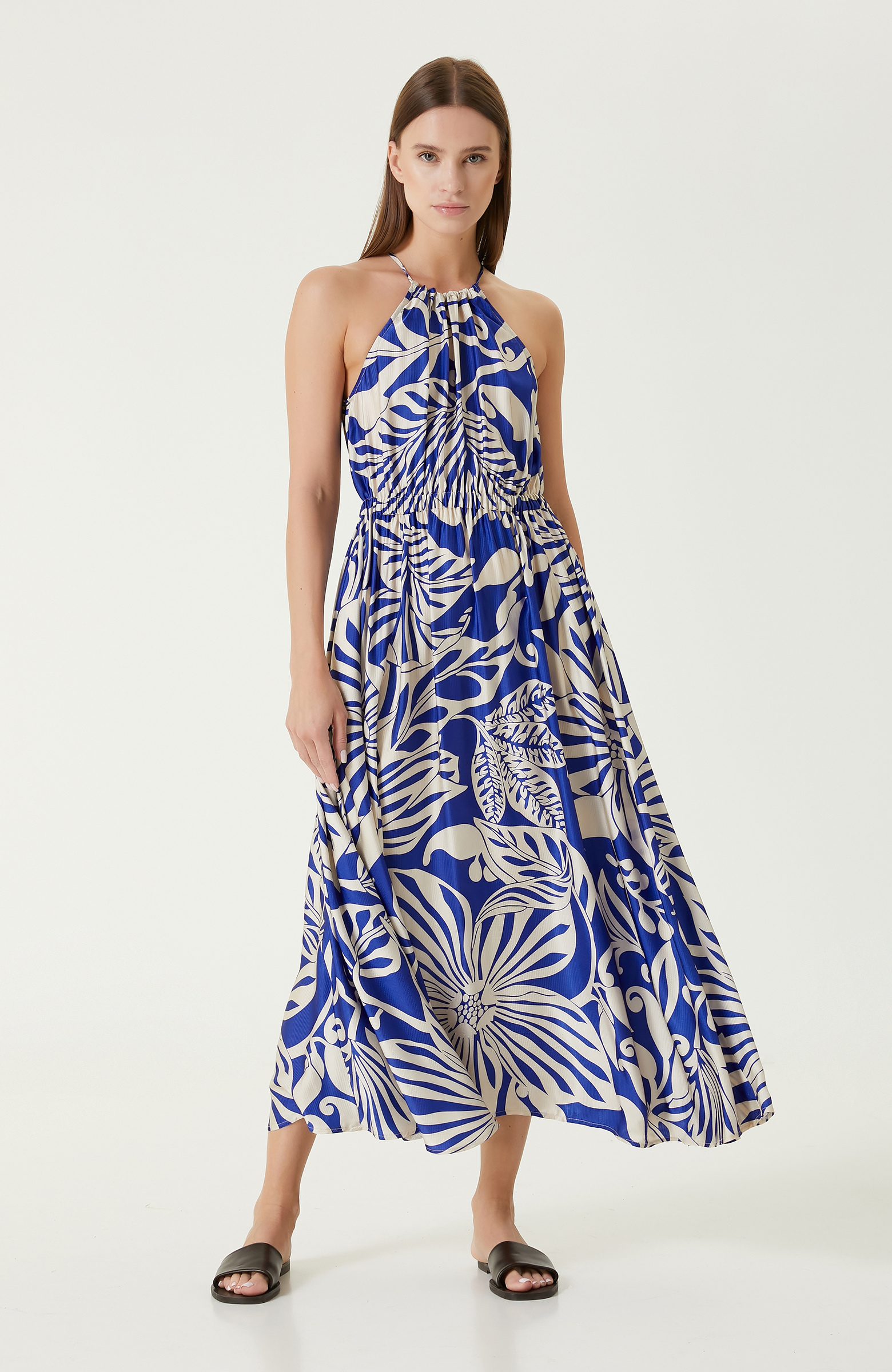 Sax Print Dress