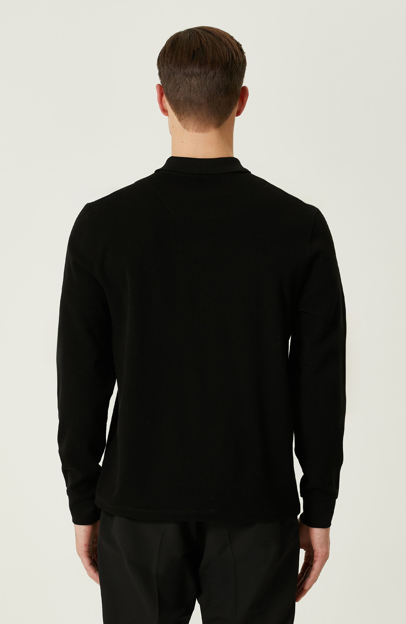N-Tech Siyah Jakarlı Sweatshirt
