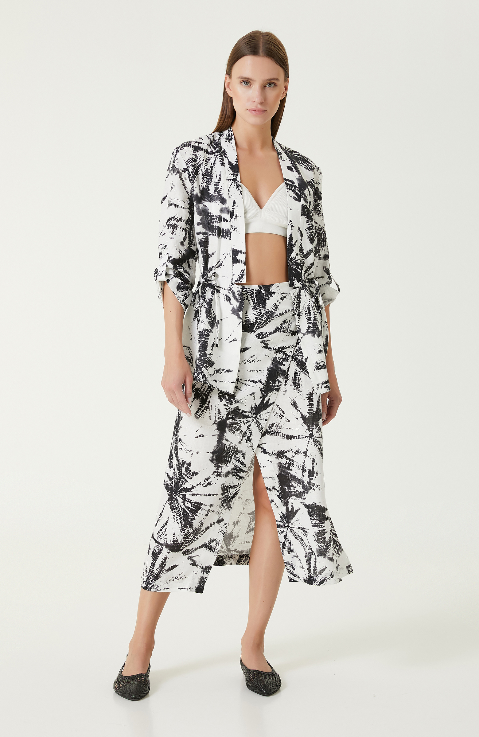 Black White Patterned Skirt