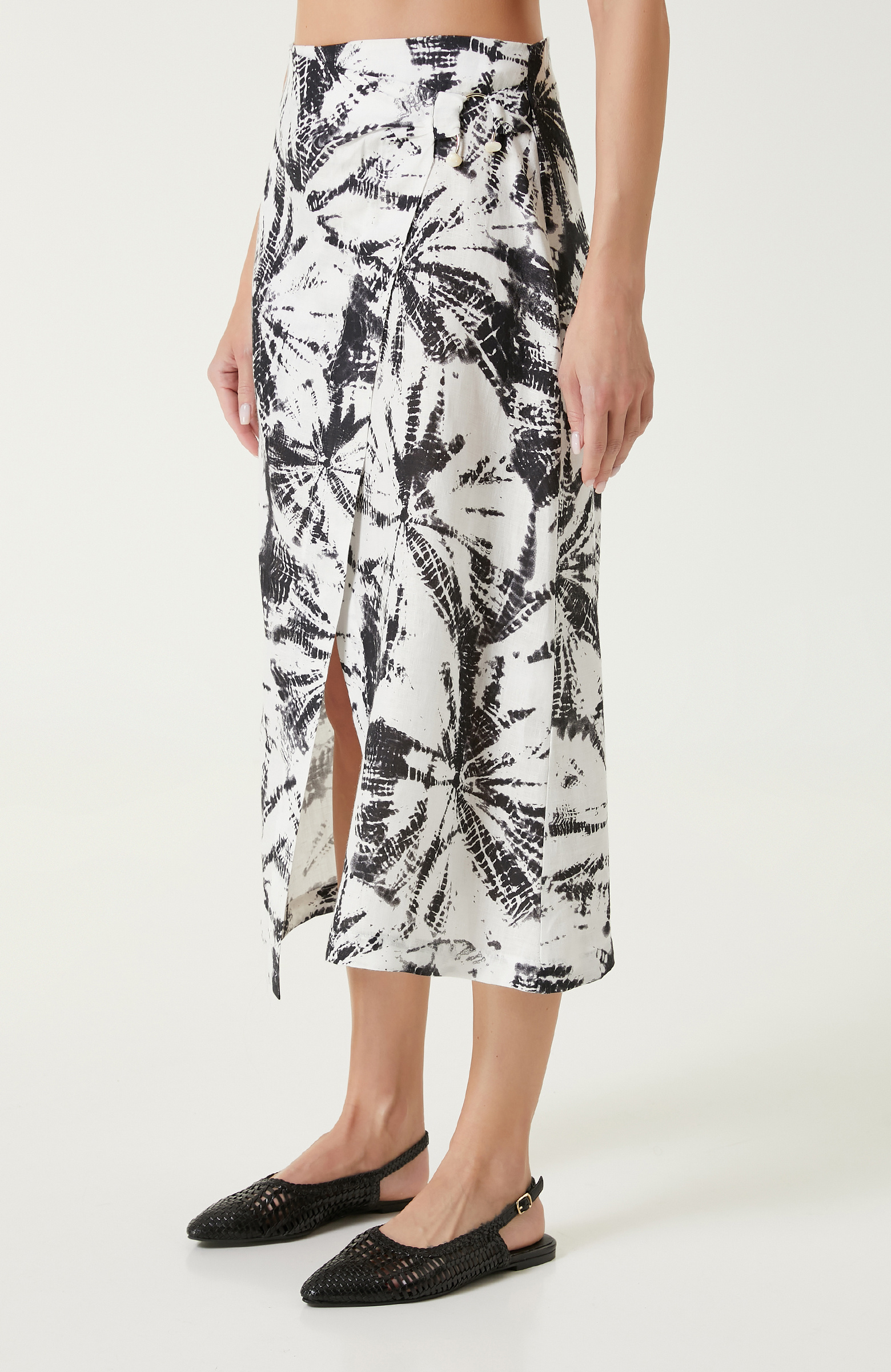 Black White Patterned Skirt