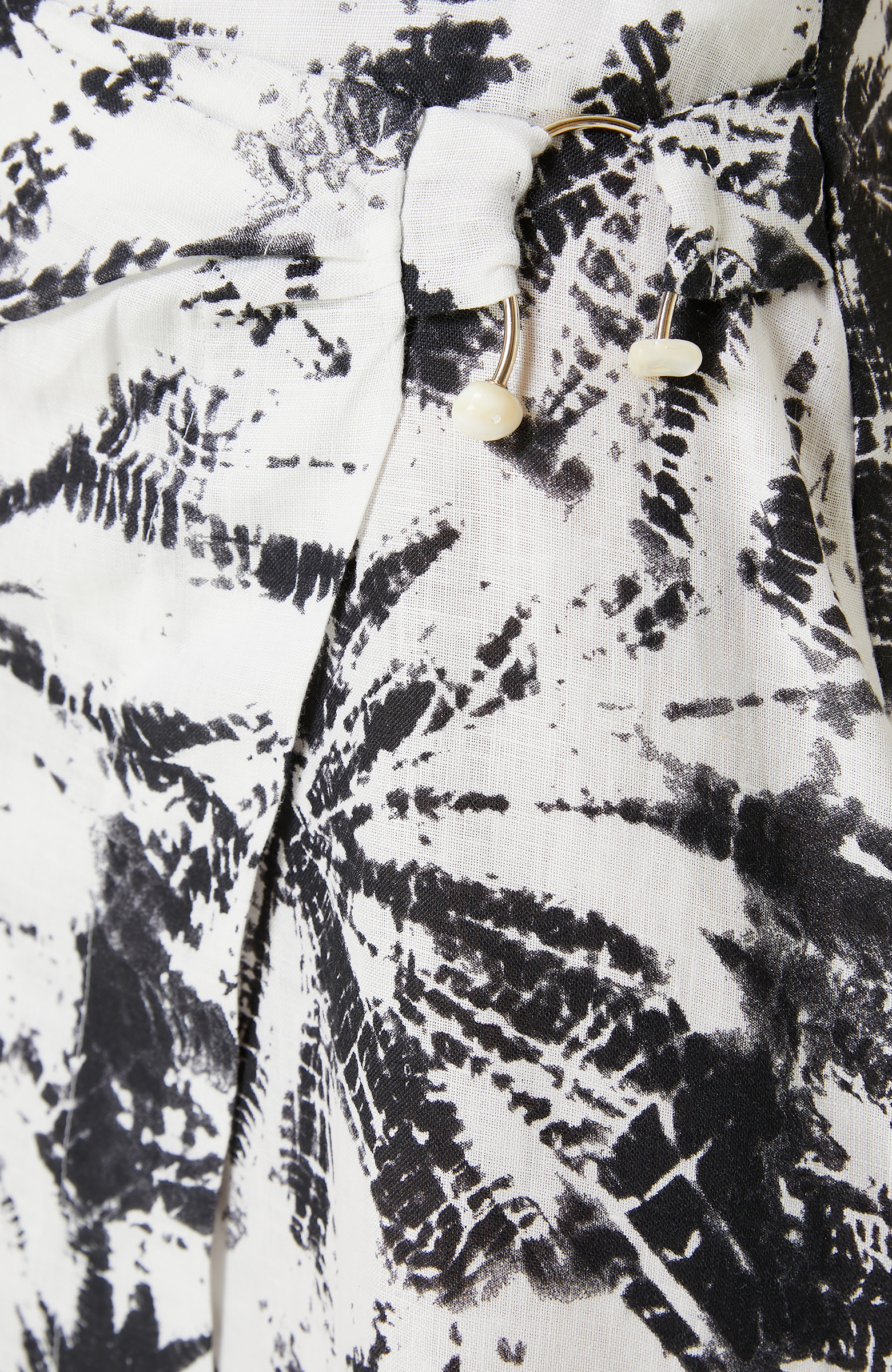 Black White Patterned Skirt