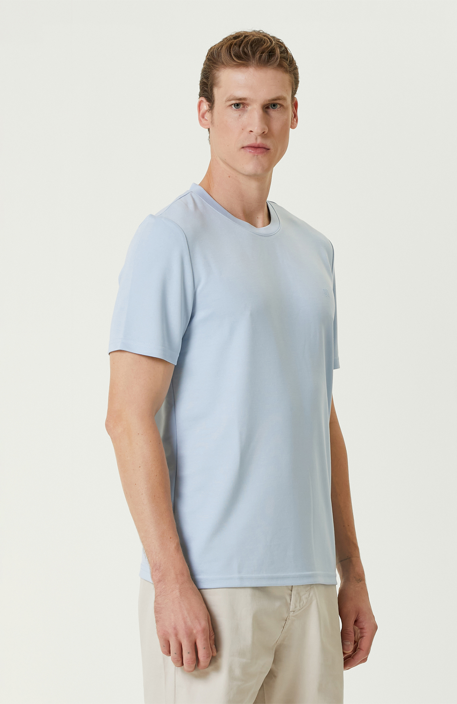 Açık Mavi Basic T-shirt_3