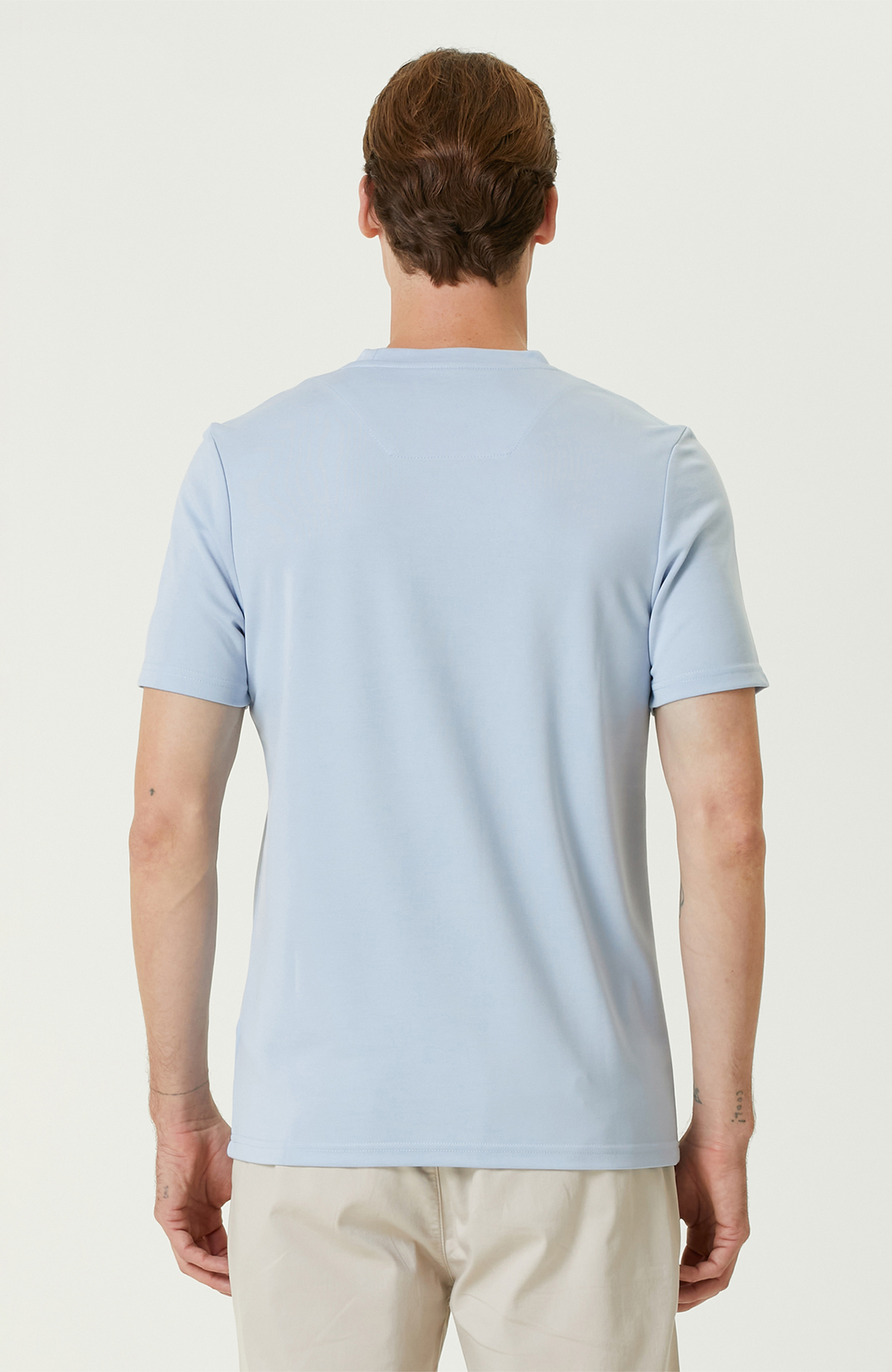 Açık Mavi Basic T-shirt_4