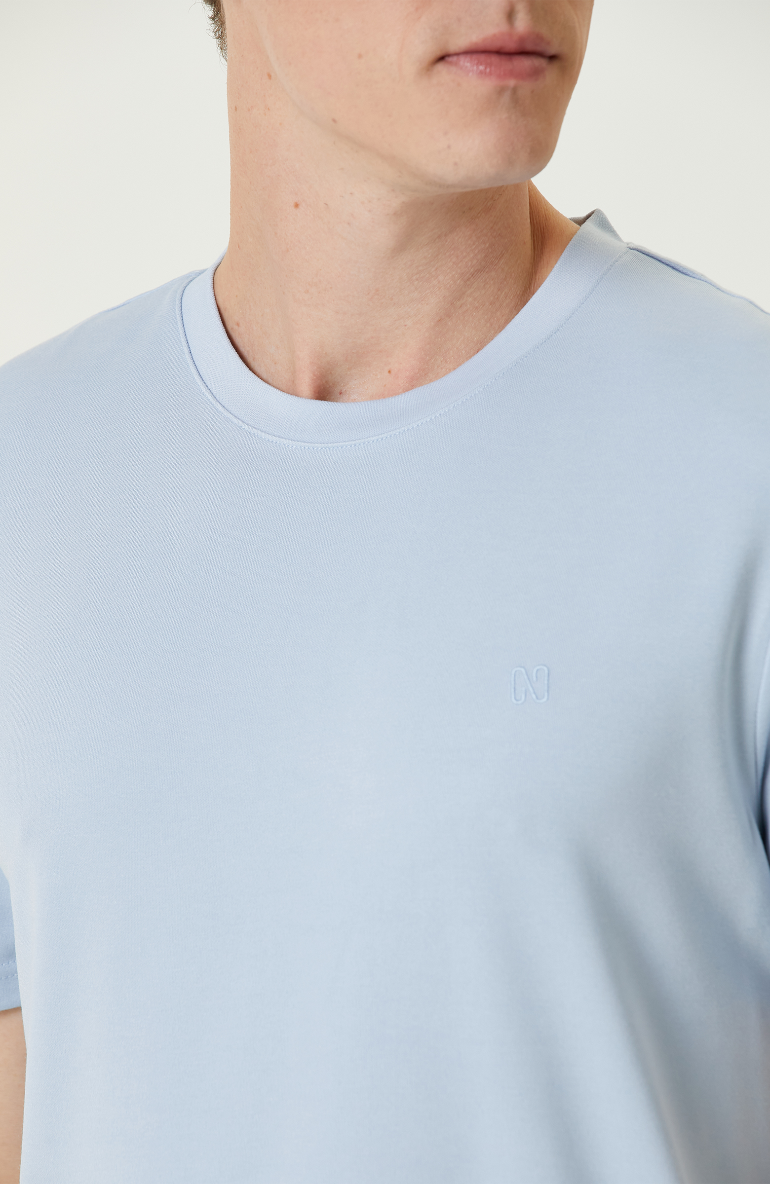 Açık Mavi Basic T-shirt_5