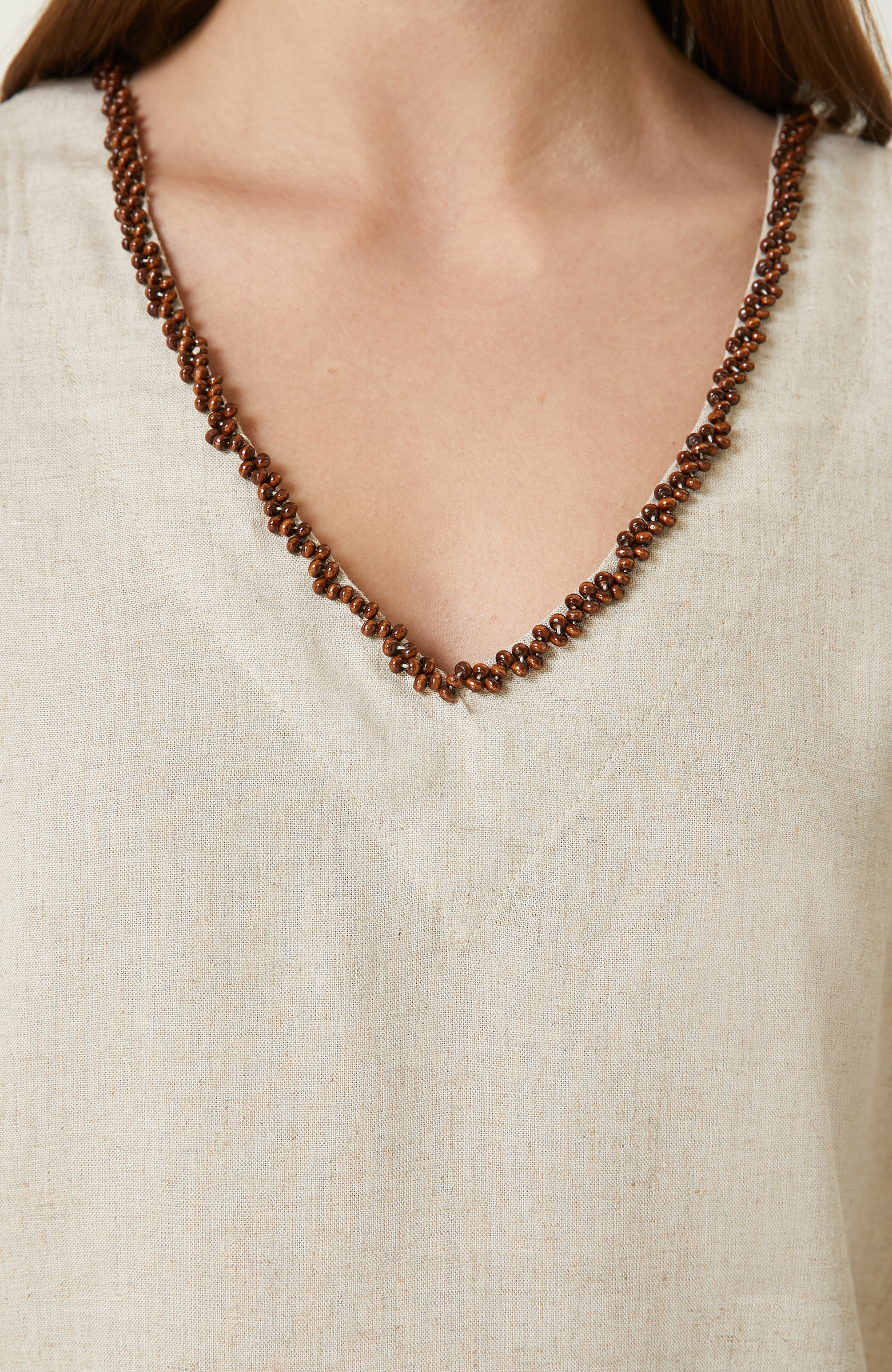 Naturel Keten Mix Bluz