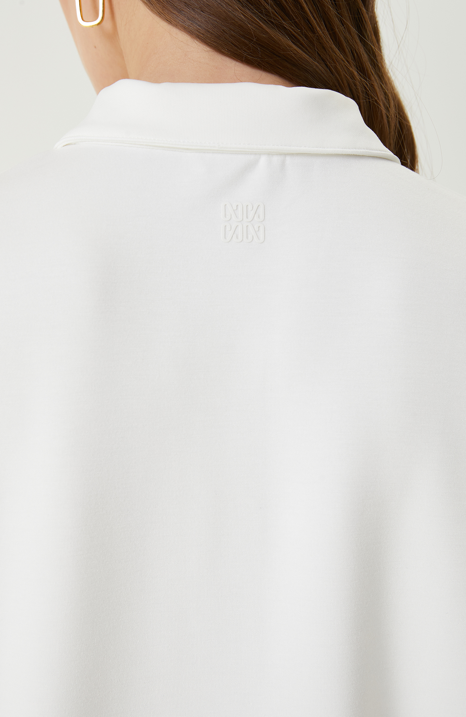 Ekru Kısa Kollu Sweatshirt