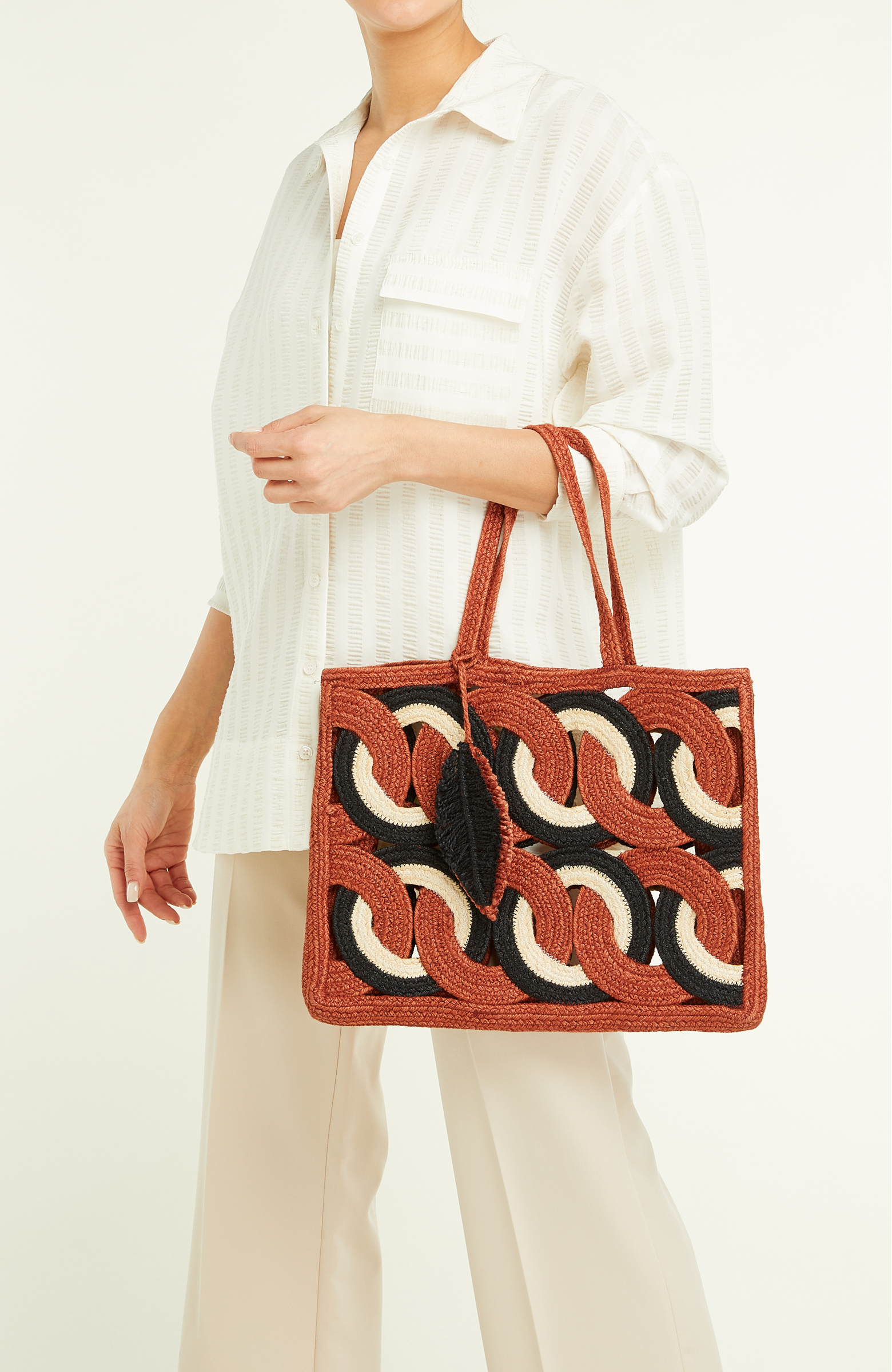 Tarçın Desenli Kadın Omuz Çantası