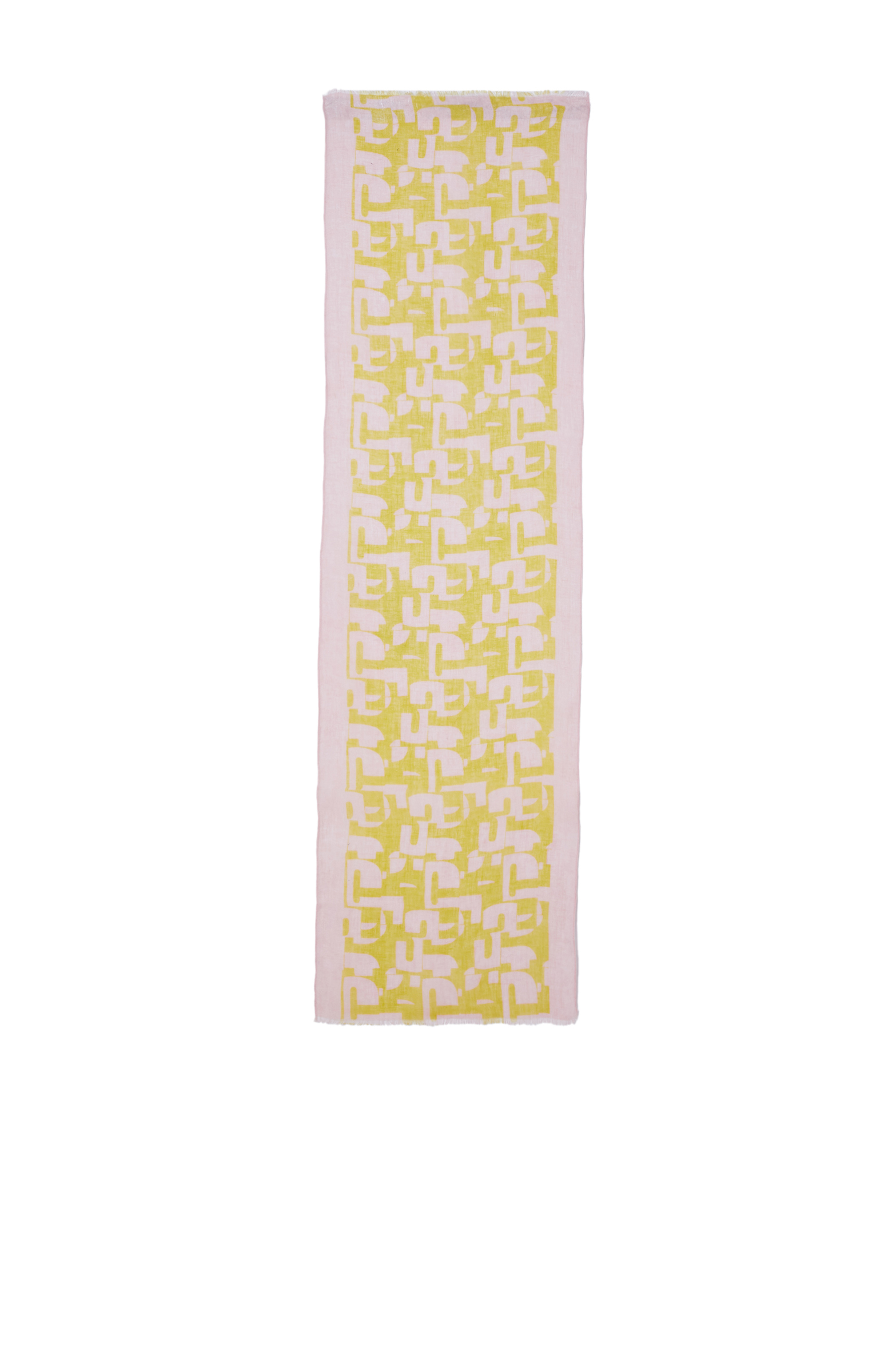 Pembe Desenli Kadın Keten Şal