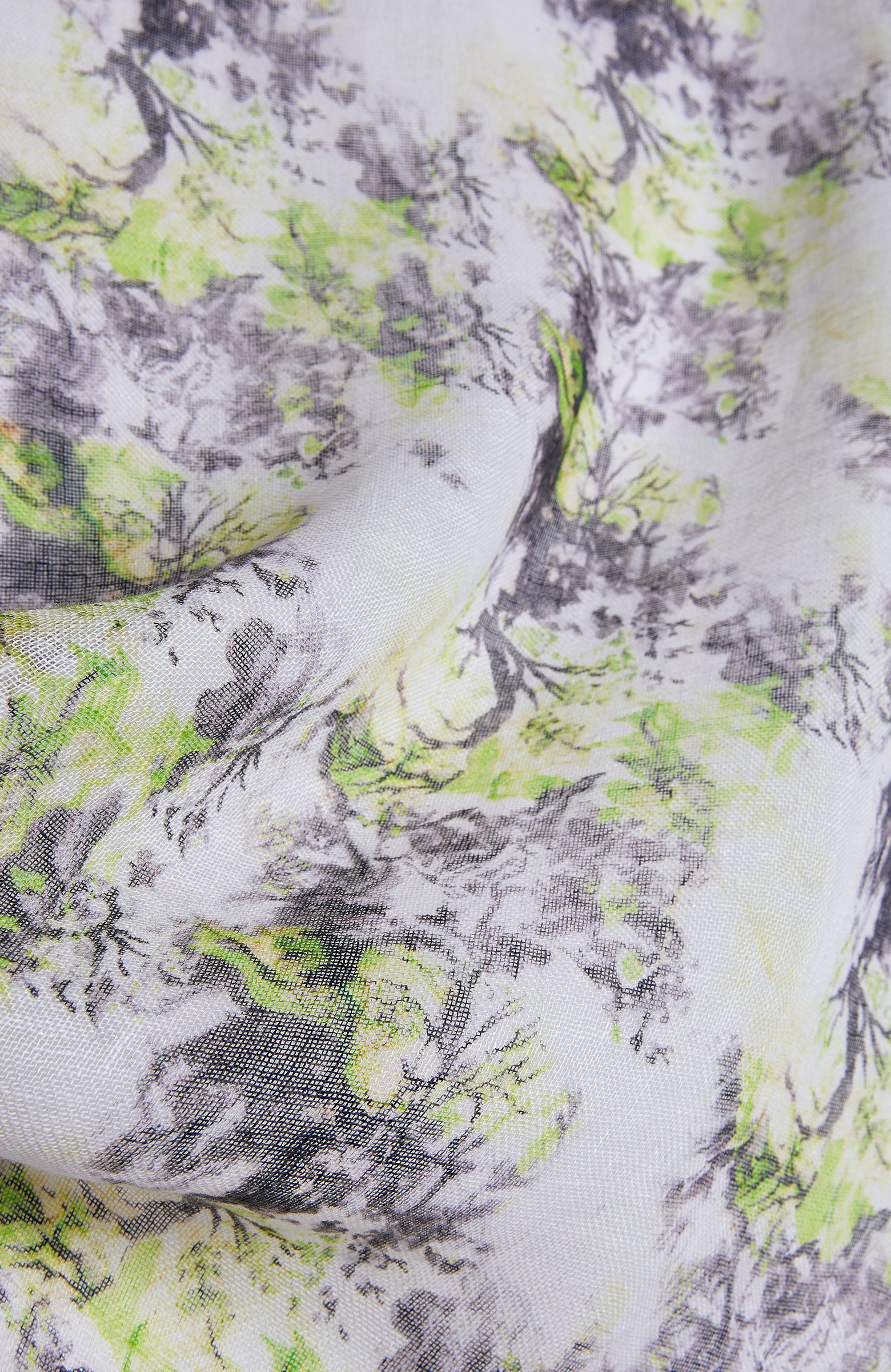 Yeşil Kadın Keten Şal