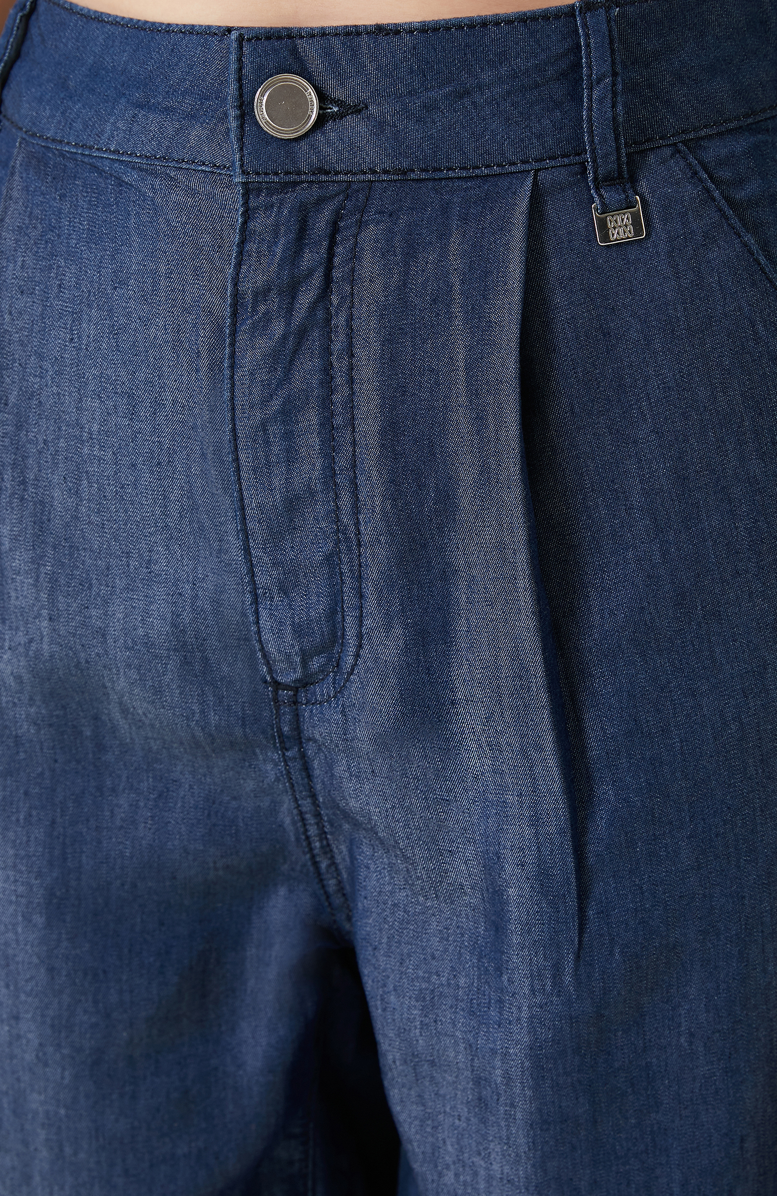 Açık Indigo Mavi Denim Şort_3