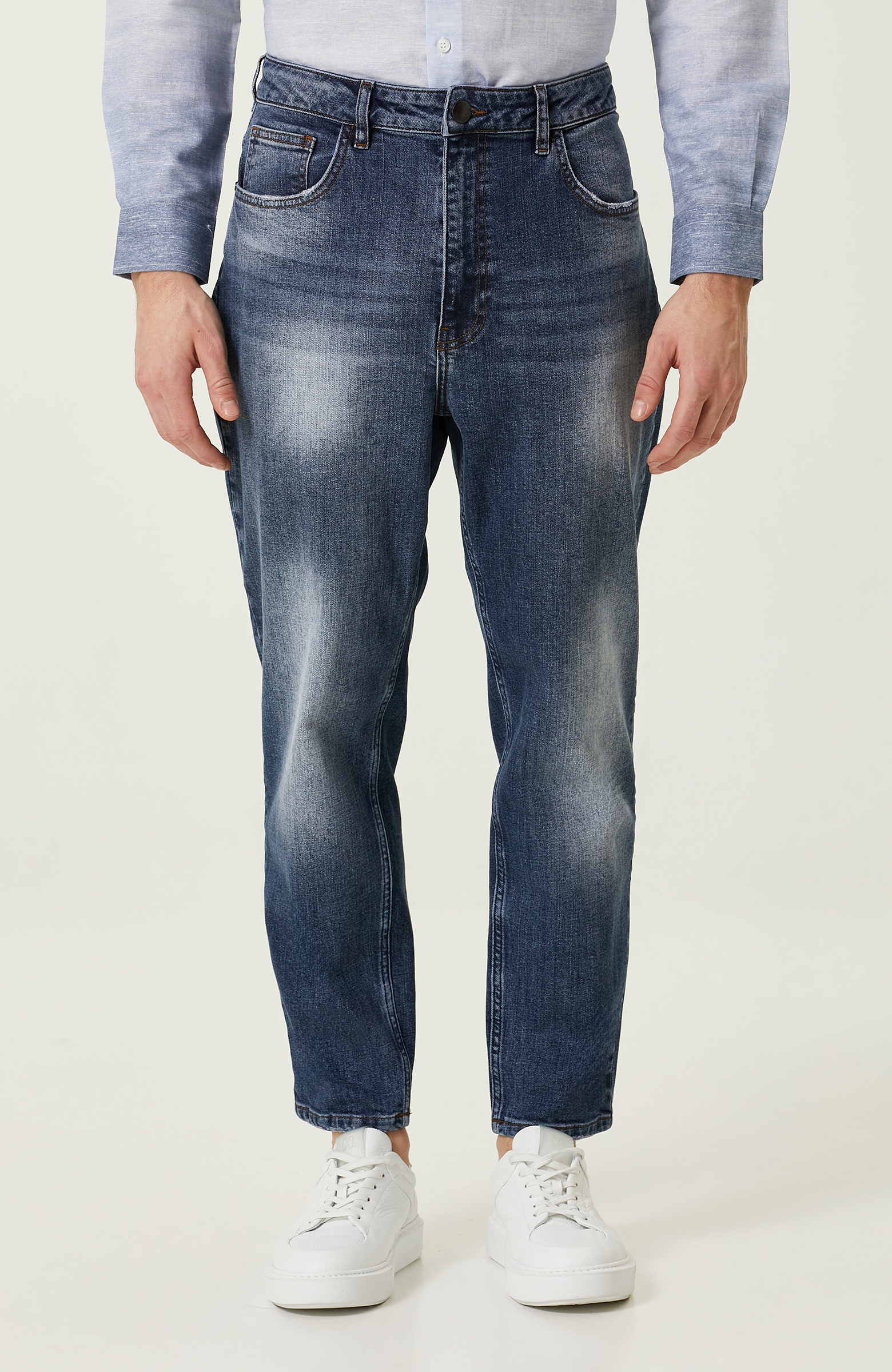 Lacivert Denim Pantolon_1