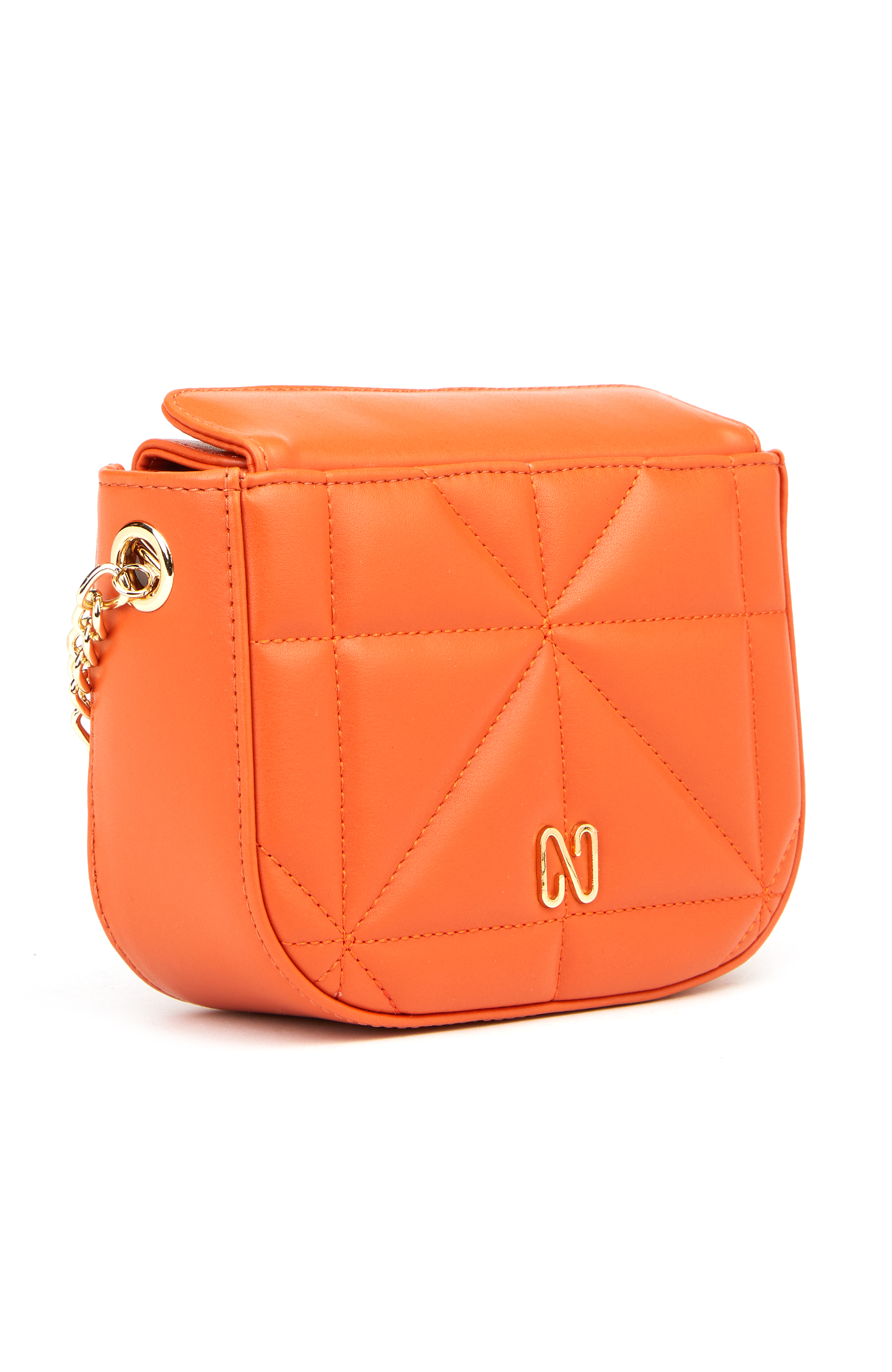 Turuncu Kapitoneli Kadın Çanta