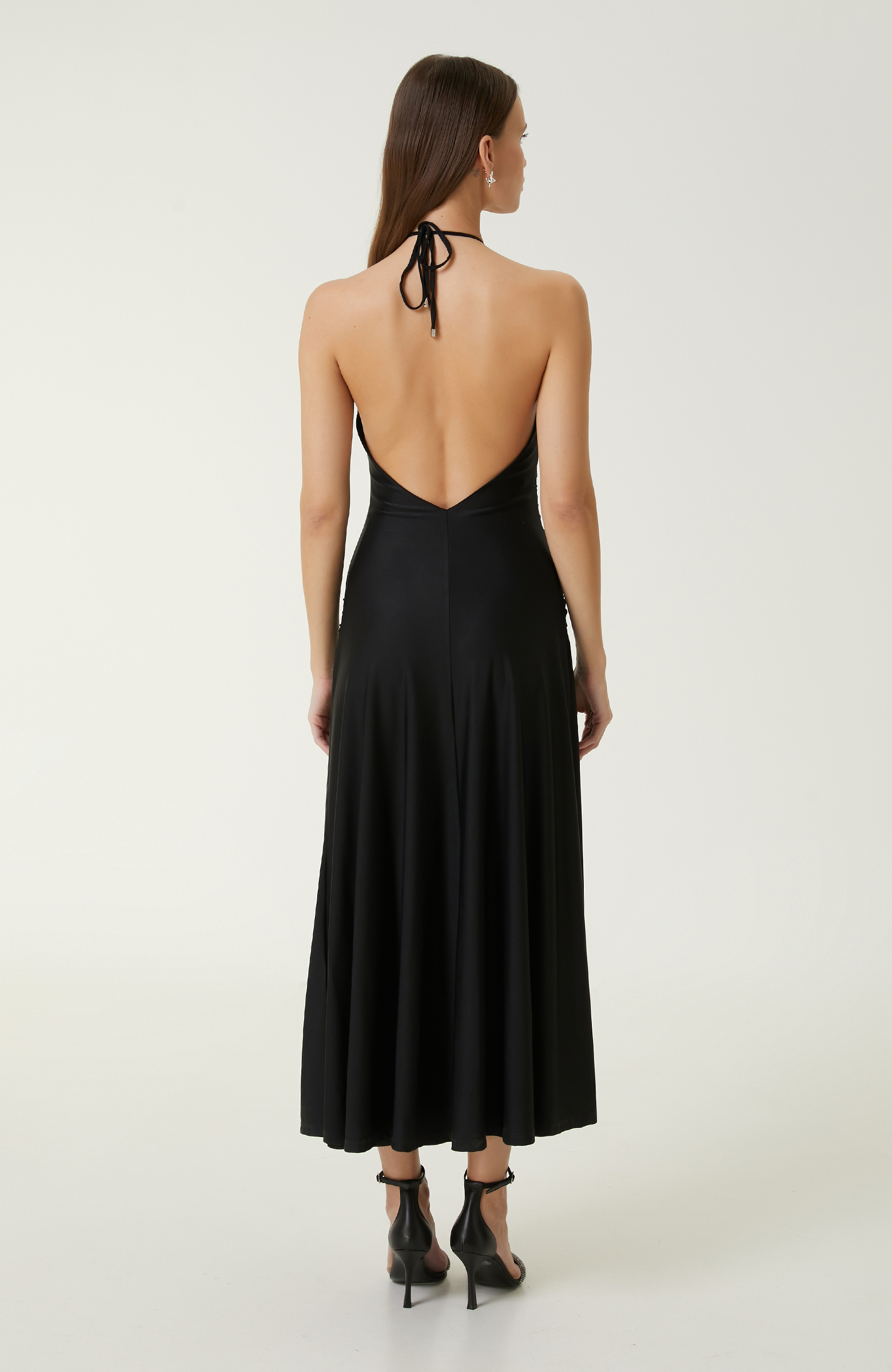 Siyah Maksi Boy Elbise