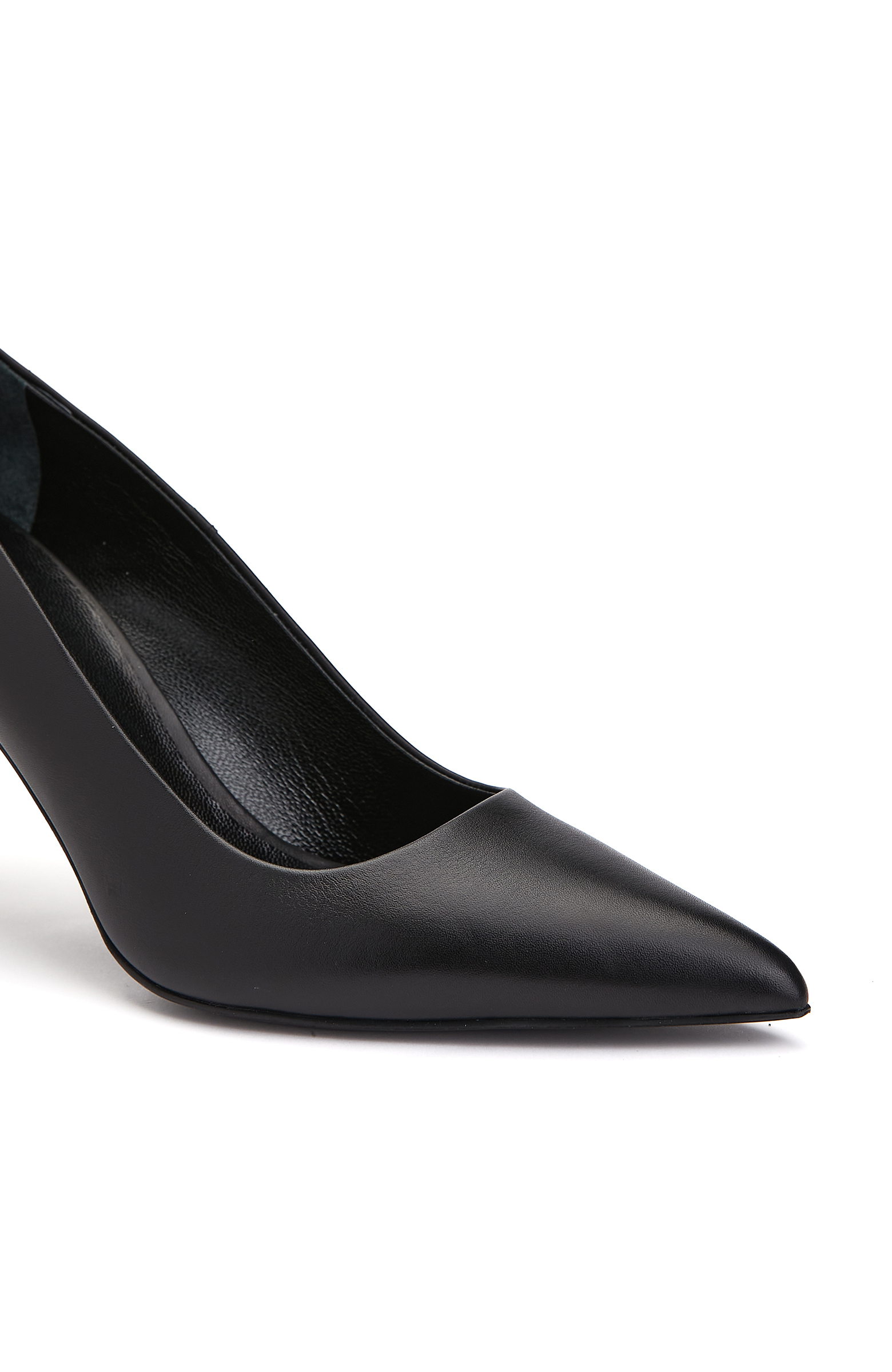 Siyah Kadın Deri Stiletto