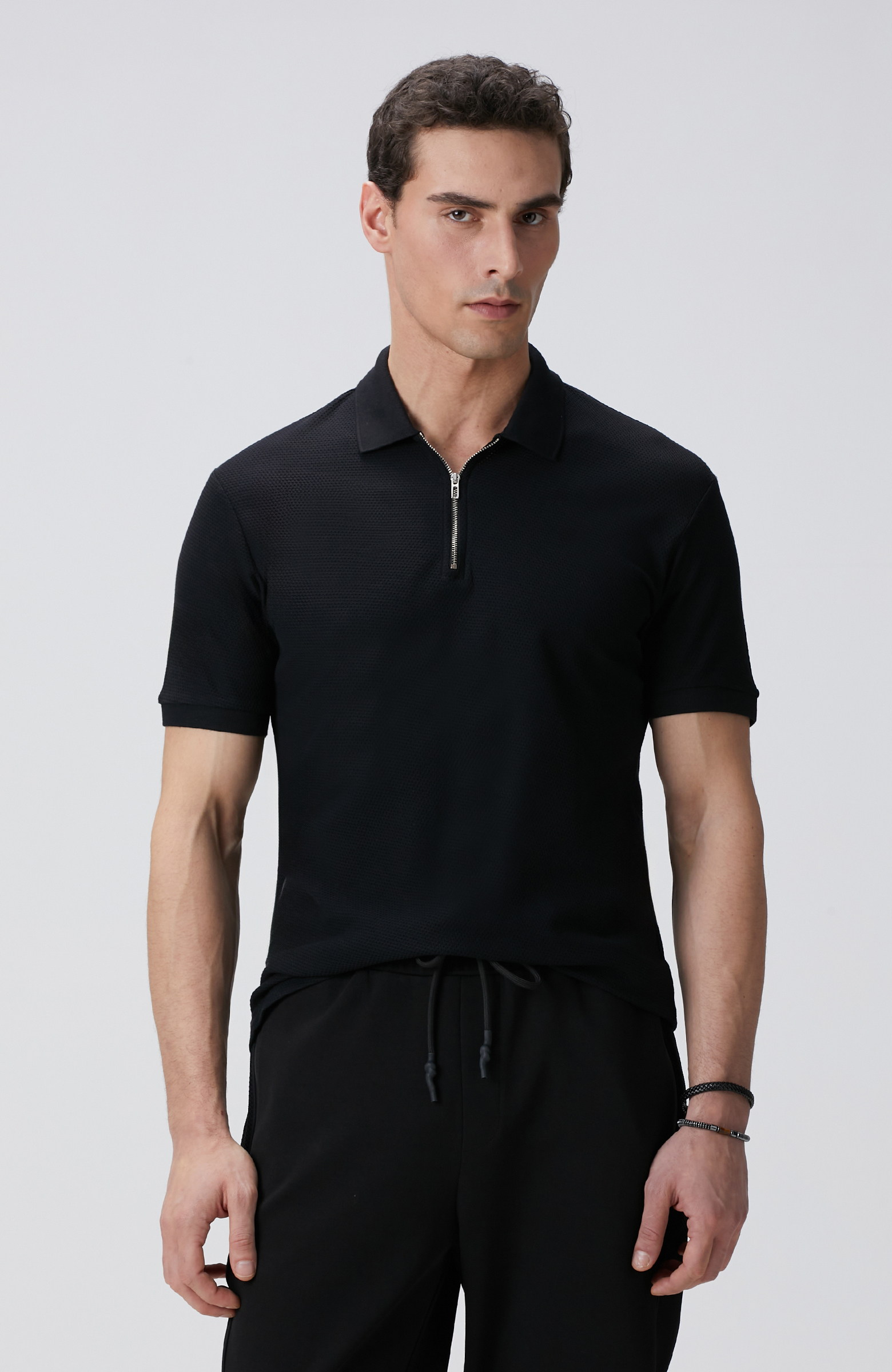 Siyah Polo Yaka T-shirt