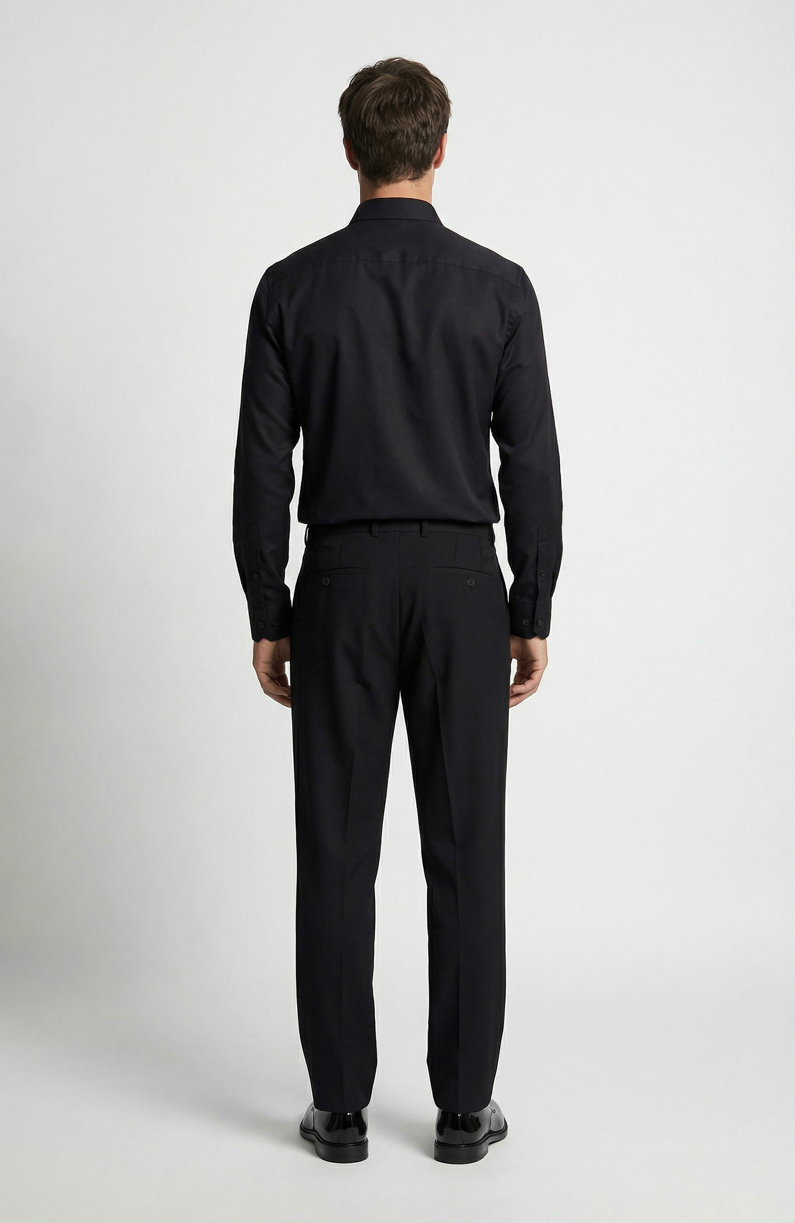 Black Wool Blend Pants