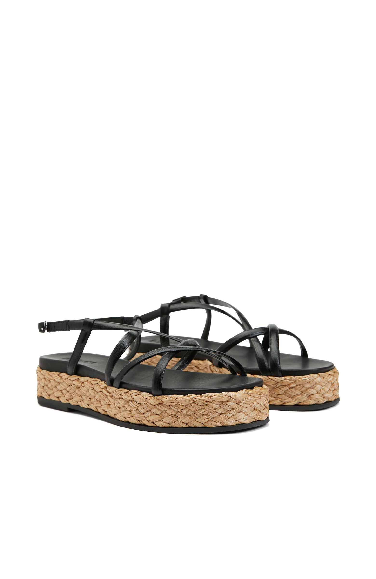 Black Women's Leather Sandals