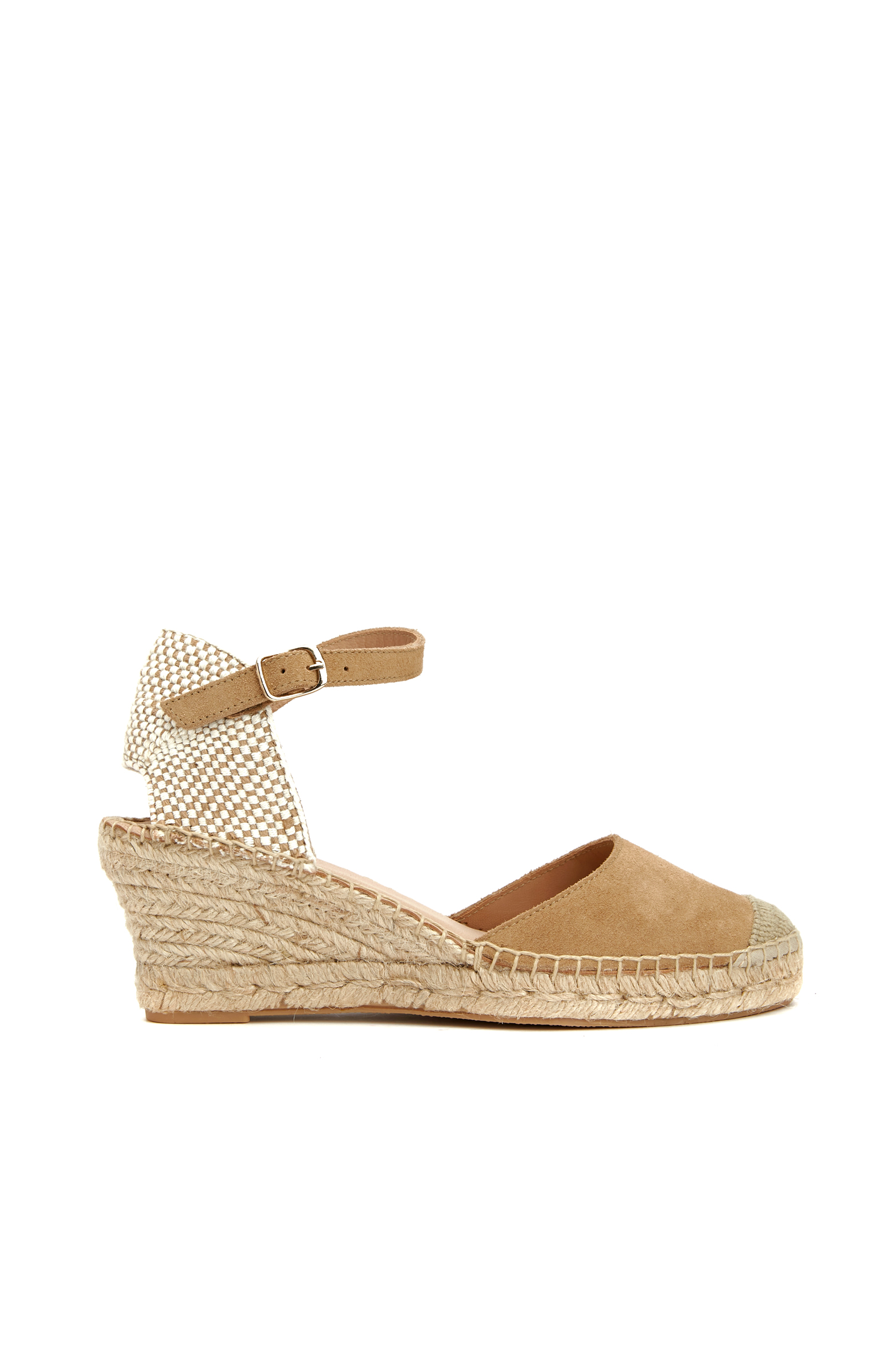 Bej Kadın Süet Espadril -1