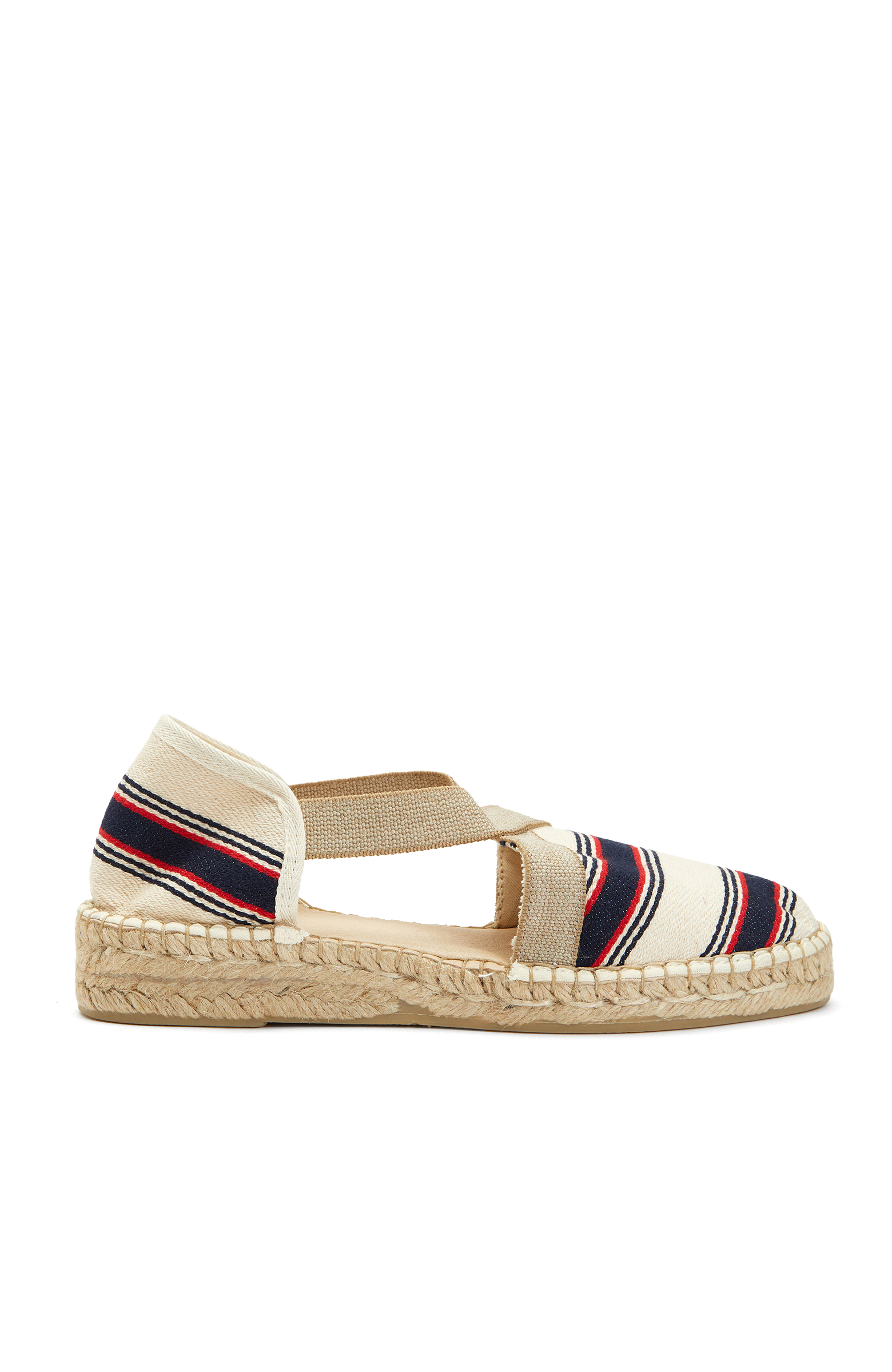 Lacivert Bej Kadın Espadril -1