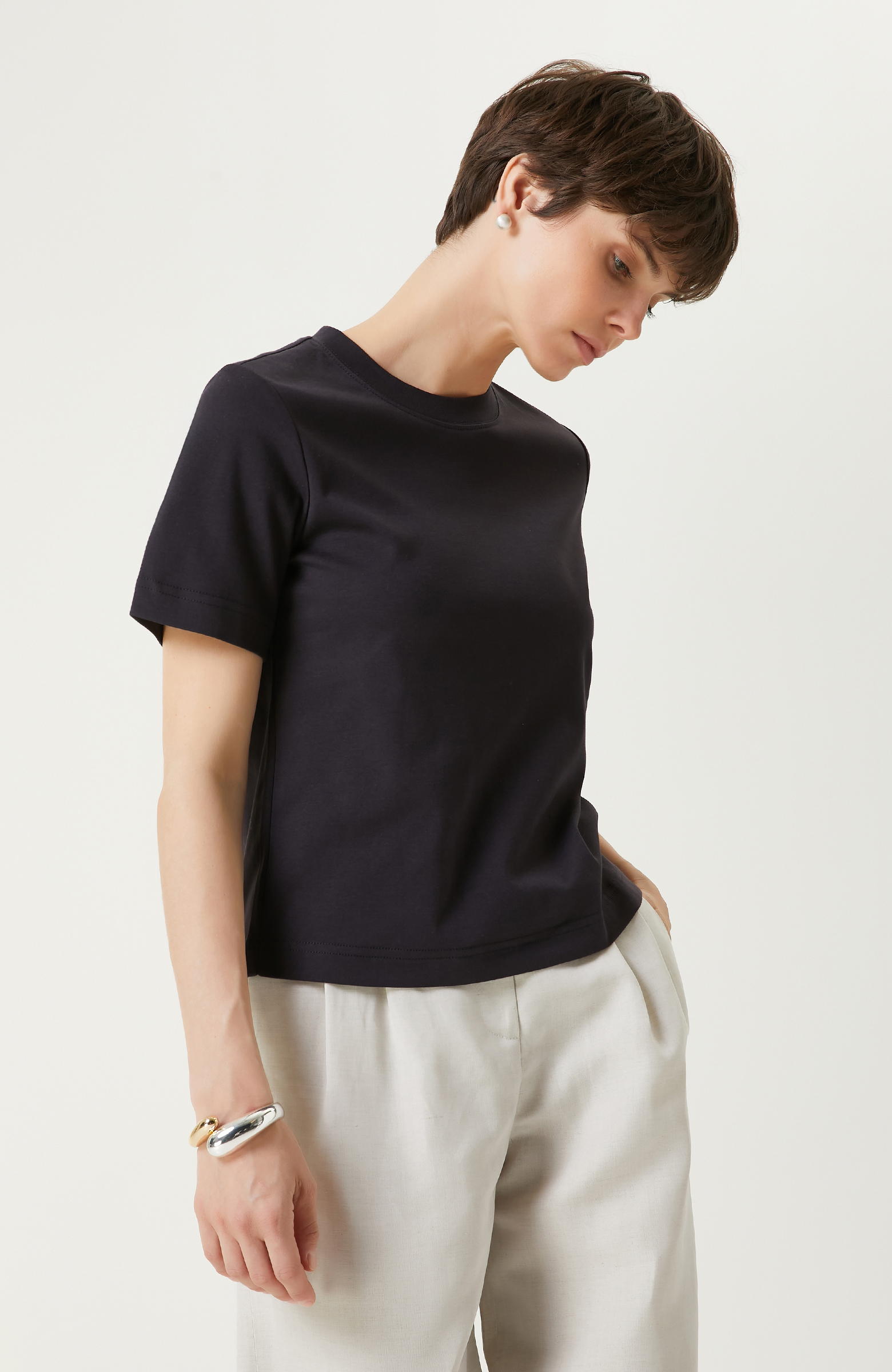 Lacivert Basic T-Shirt_3