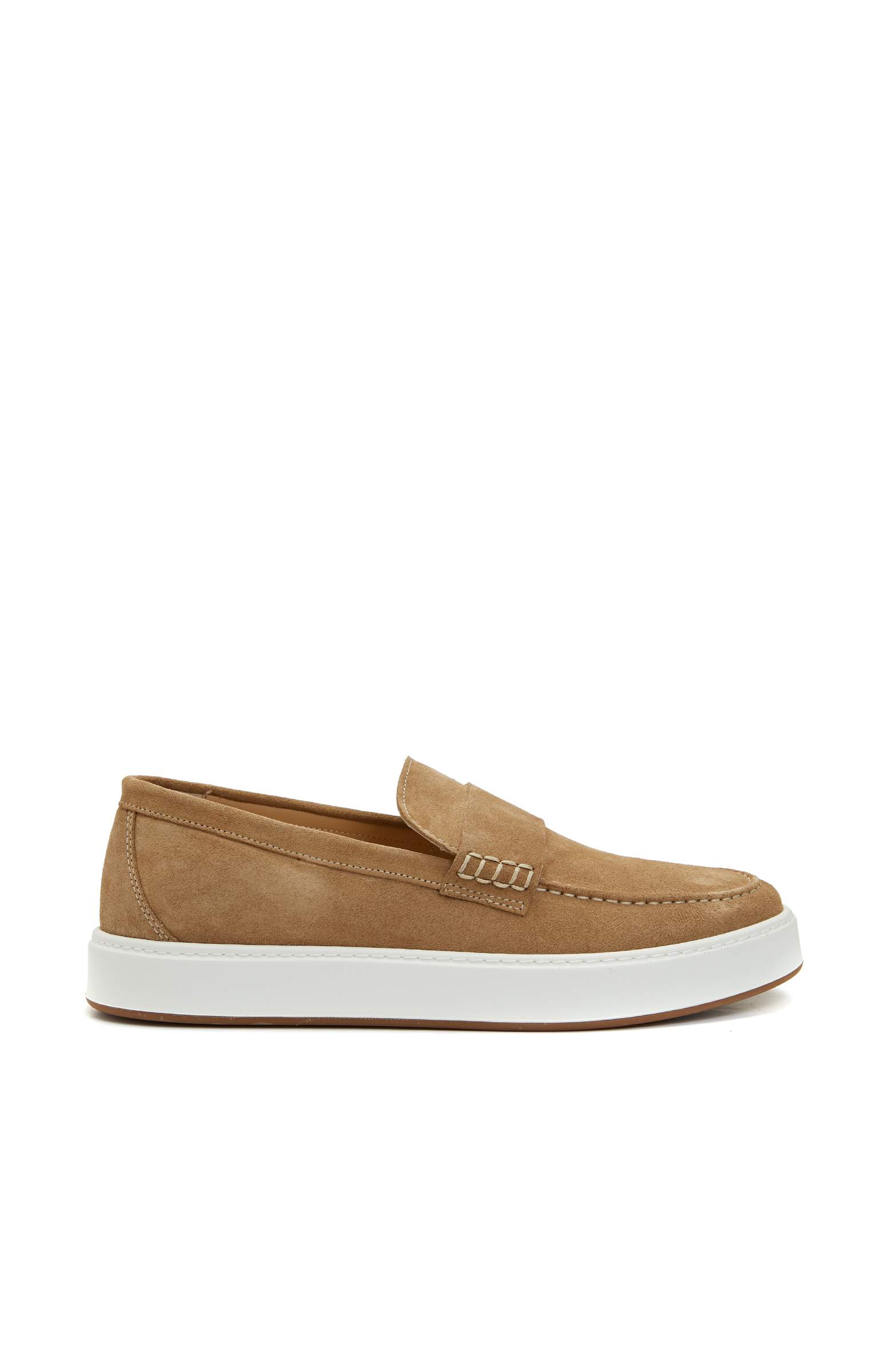 Camel Süet Deri Erkek Loafer -1