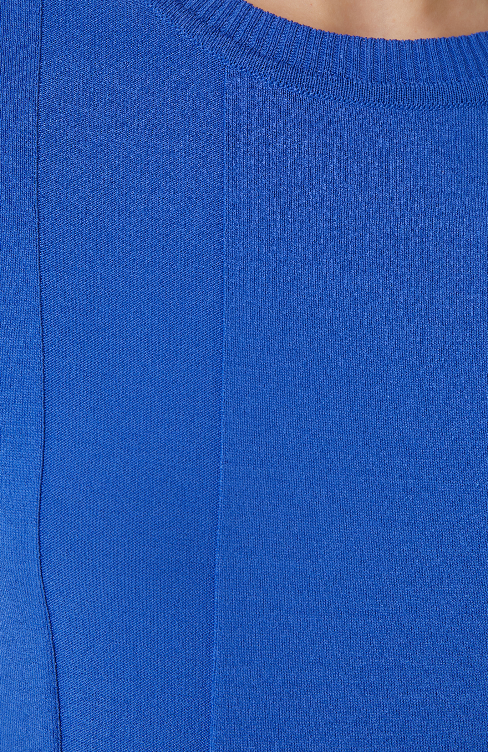 Saks Çizgi Jakarlı Kazak