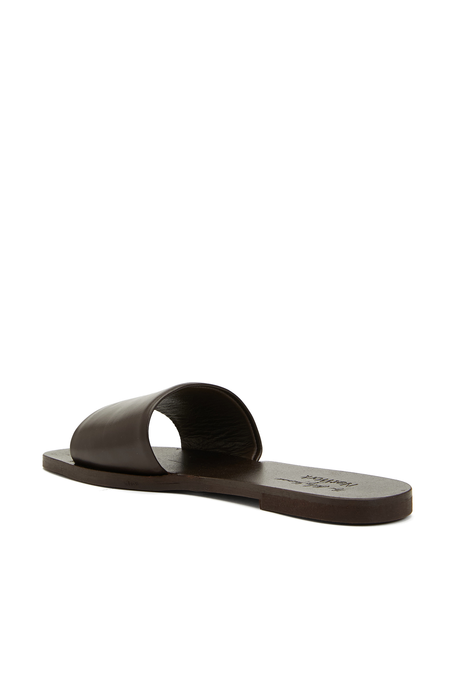 Kahverengi Kadın Deri Terlik