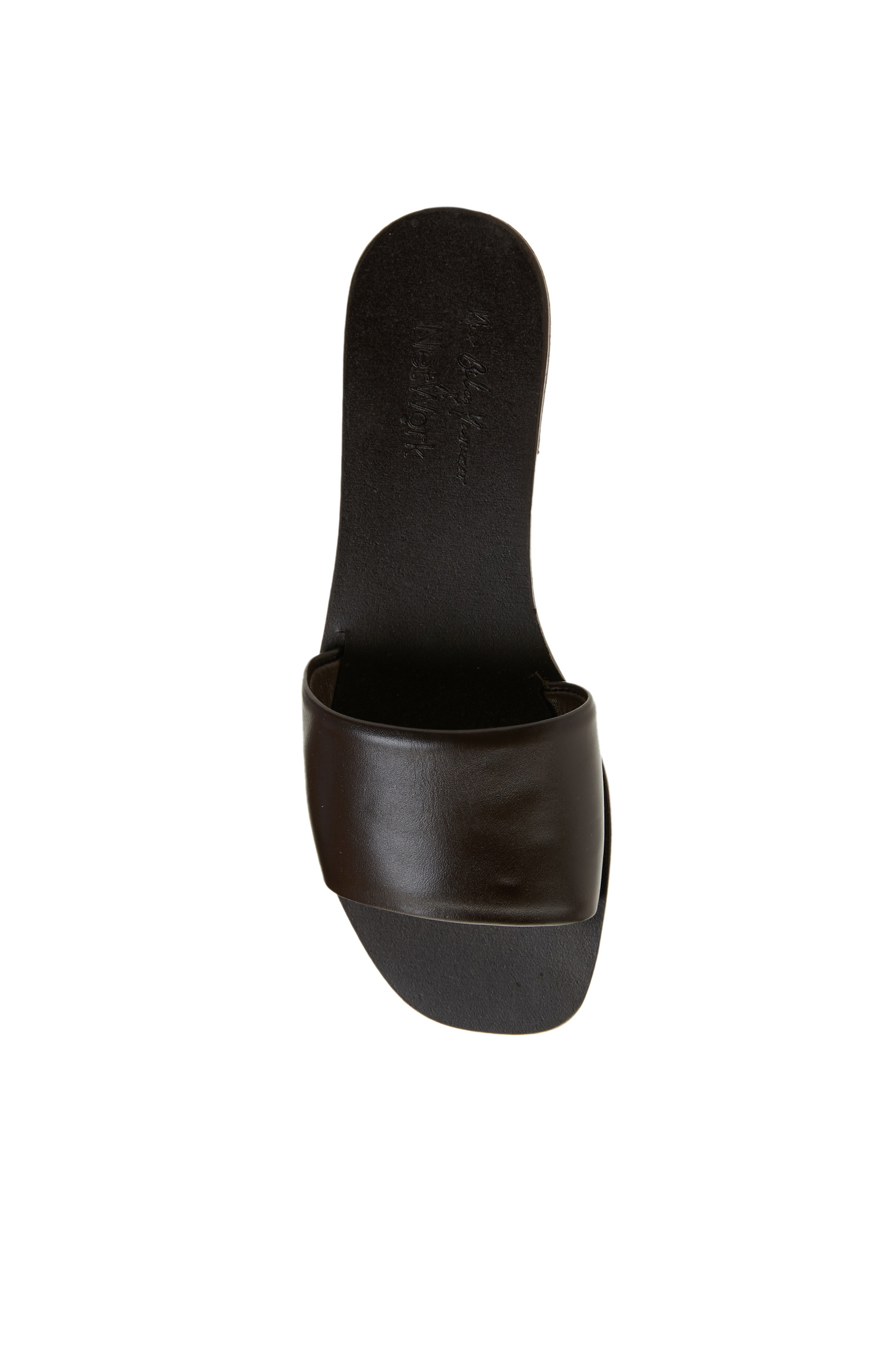 Kahverengi Kadın Deri Terlik