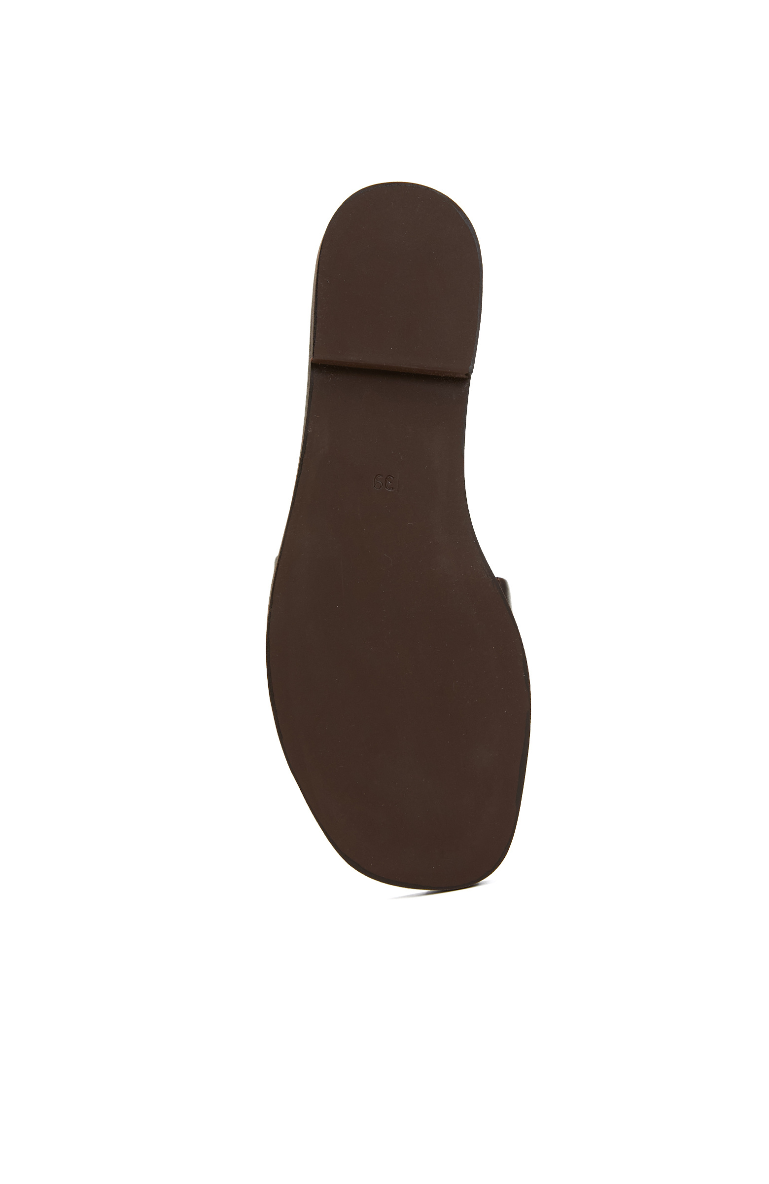 Kahverengi Kadın Deri Terlik