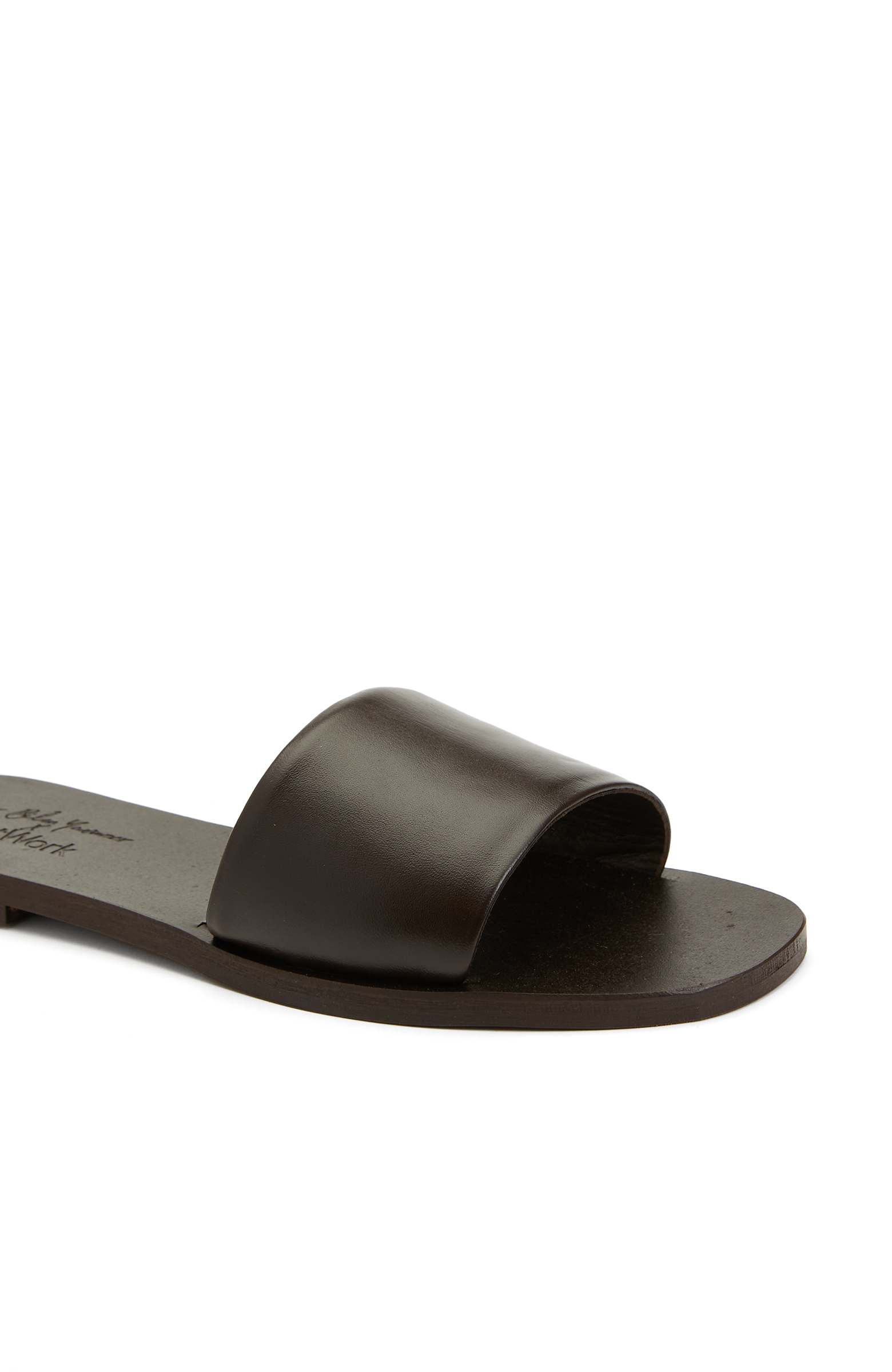 Kahverengi Kadın Deri Terlik