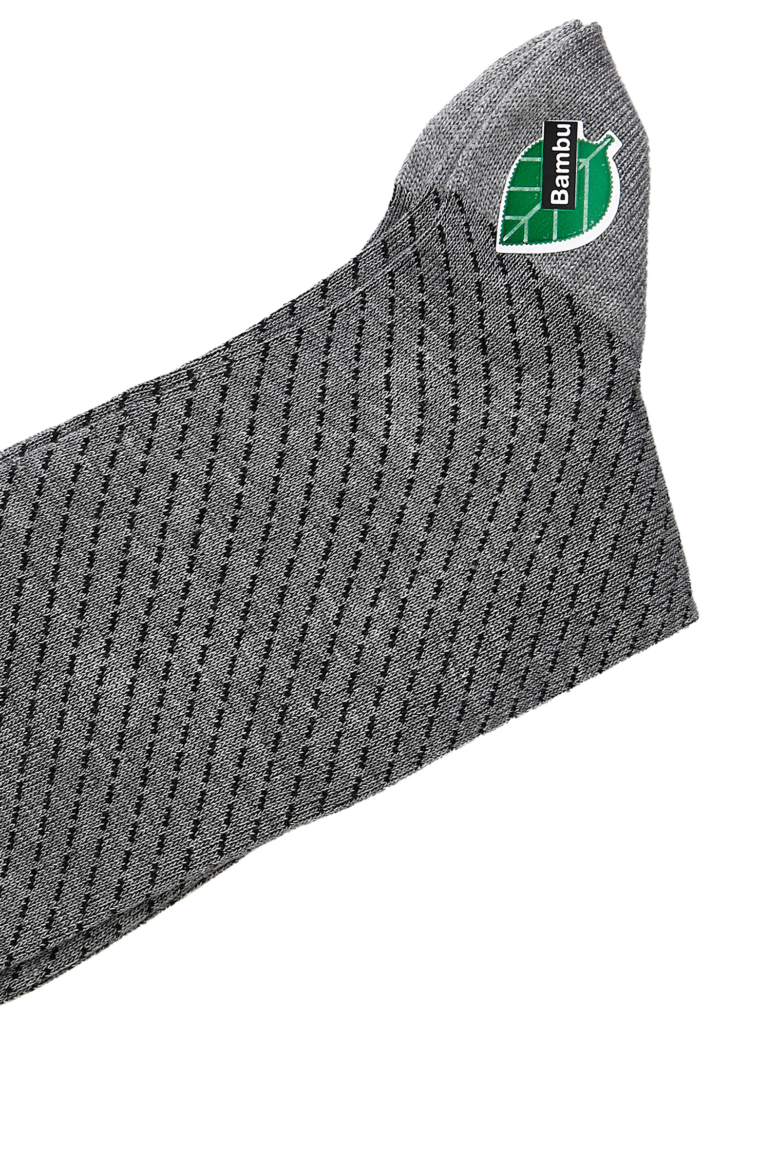 Gri Siyah Erkek Bambu Çorap