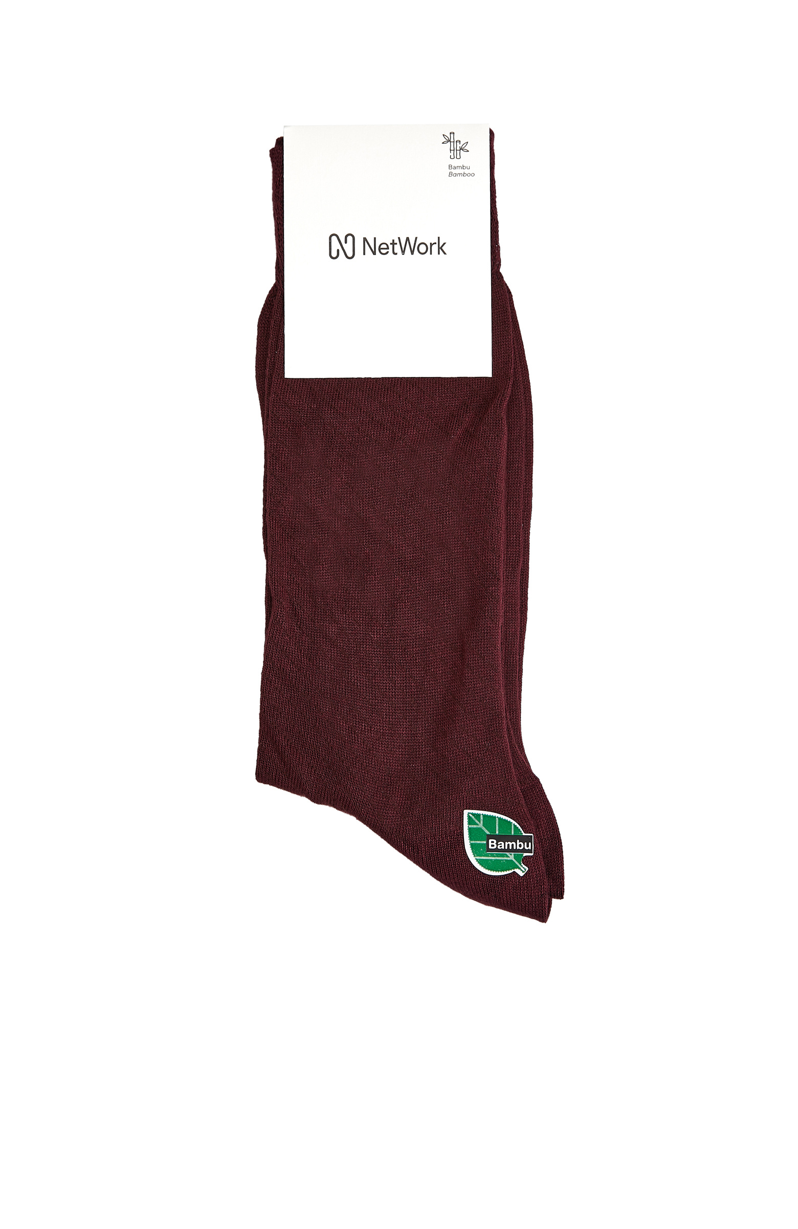 Bordo Erkek Bambu Çorap