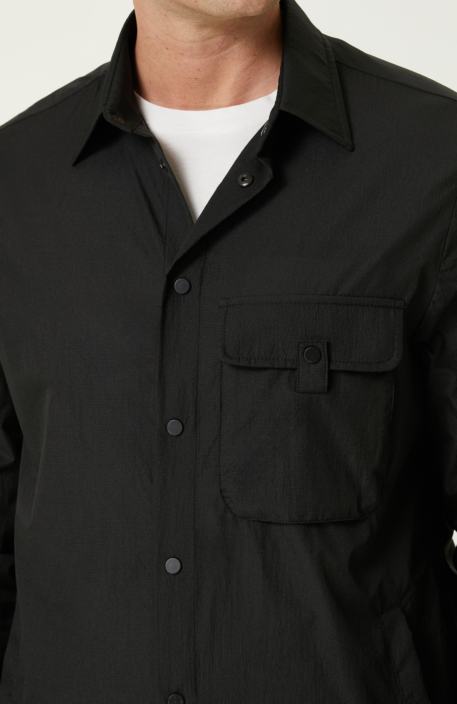 N-Tech Siyah İnce Dış Gömlek