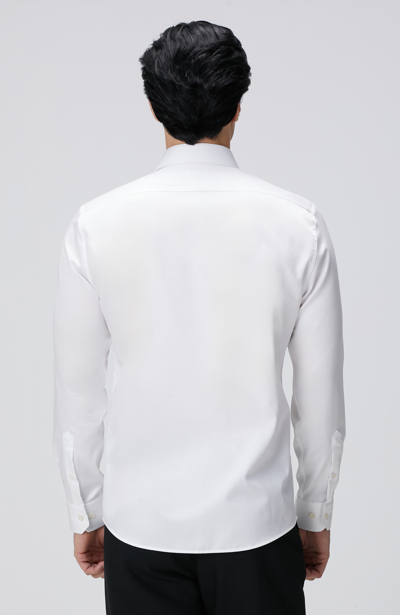 Beyaz Non-Iron Saten Gömlek