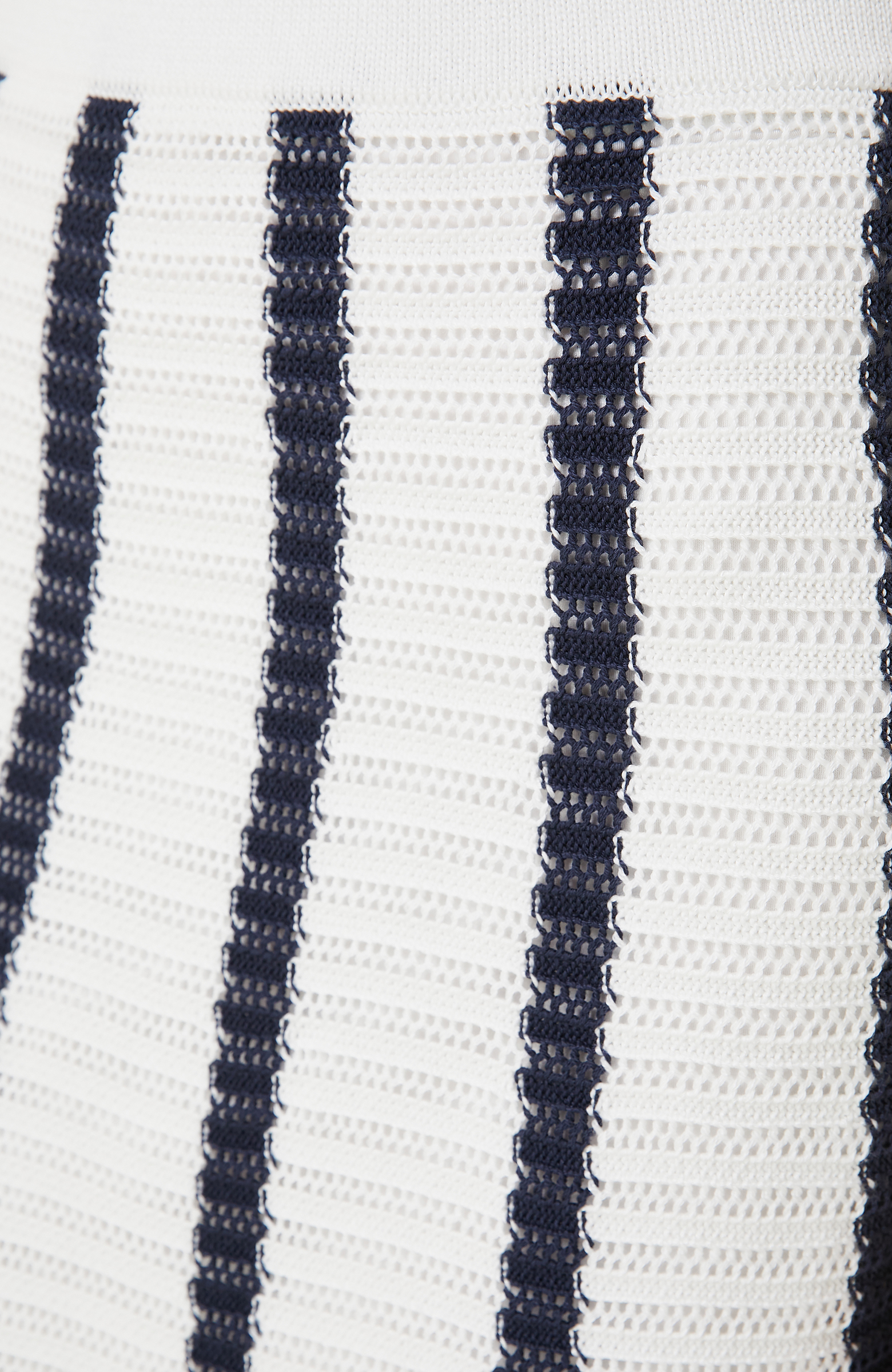 Lacivert Ekru Triko Etek