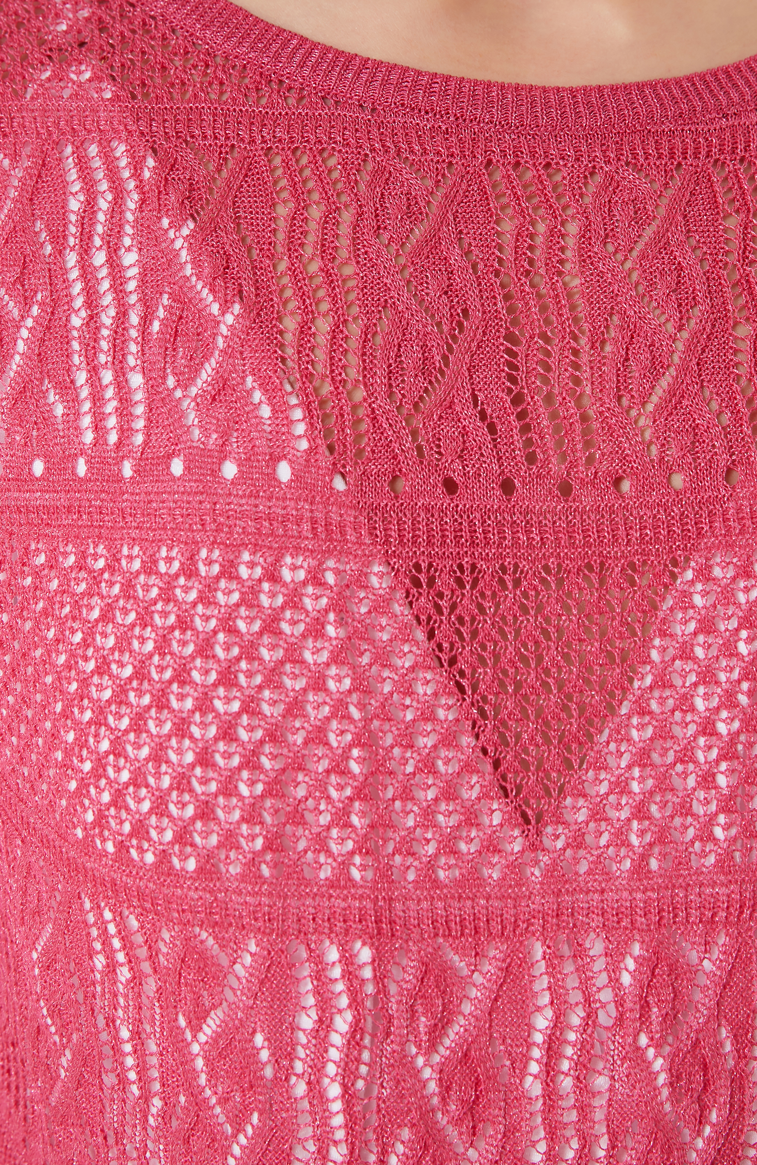 Fuşya Maksi Plaj Elbisesi