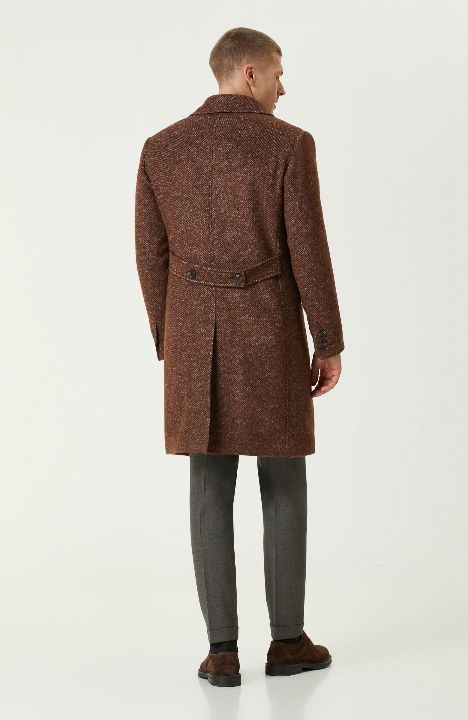 Karamel Zegna Kumaştan Üretilmiş Limited Yün-Laşmir Karışımlı Palto