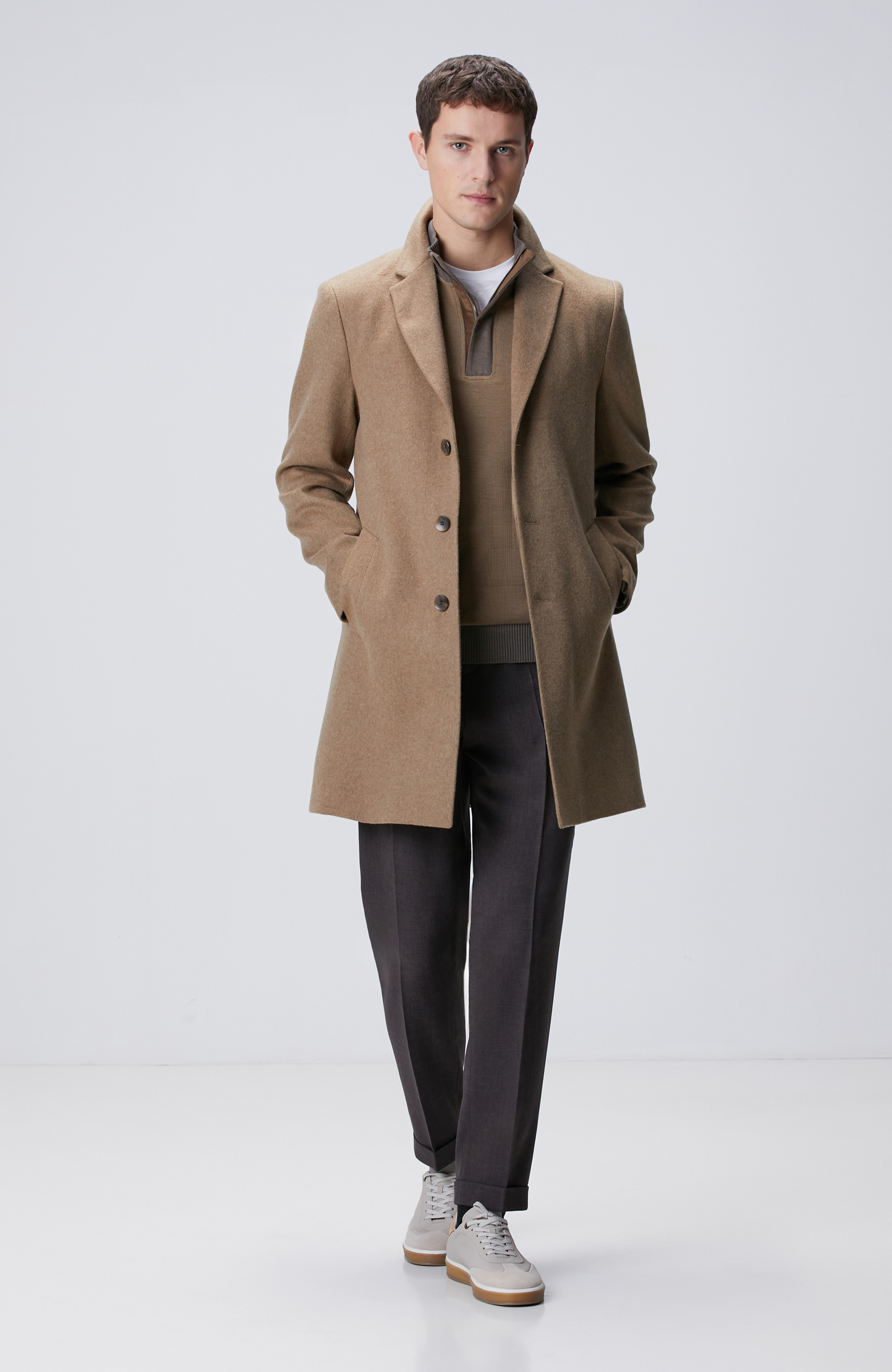 Vizon Yün Karışımlı Palto