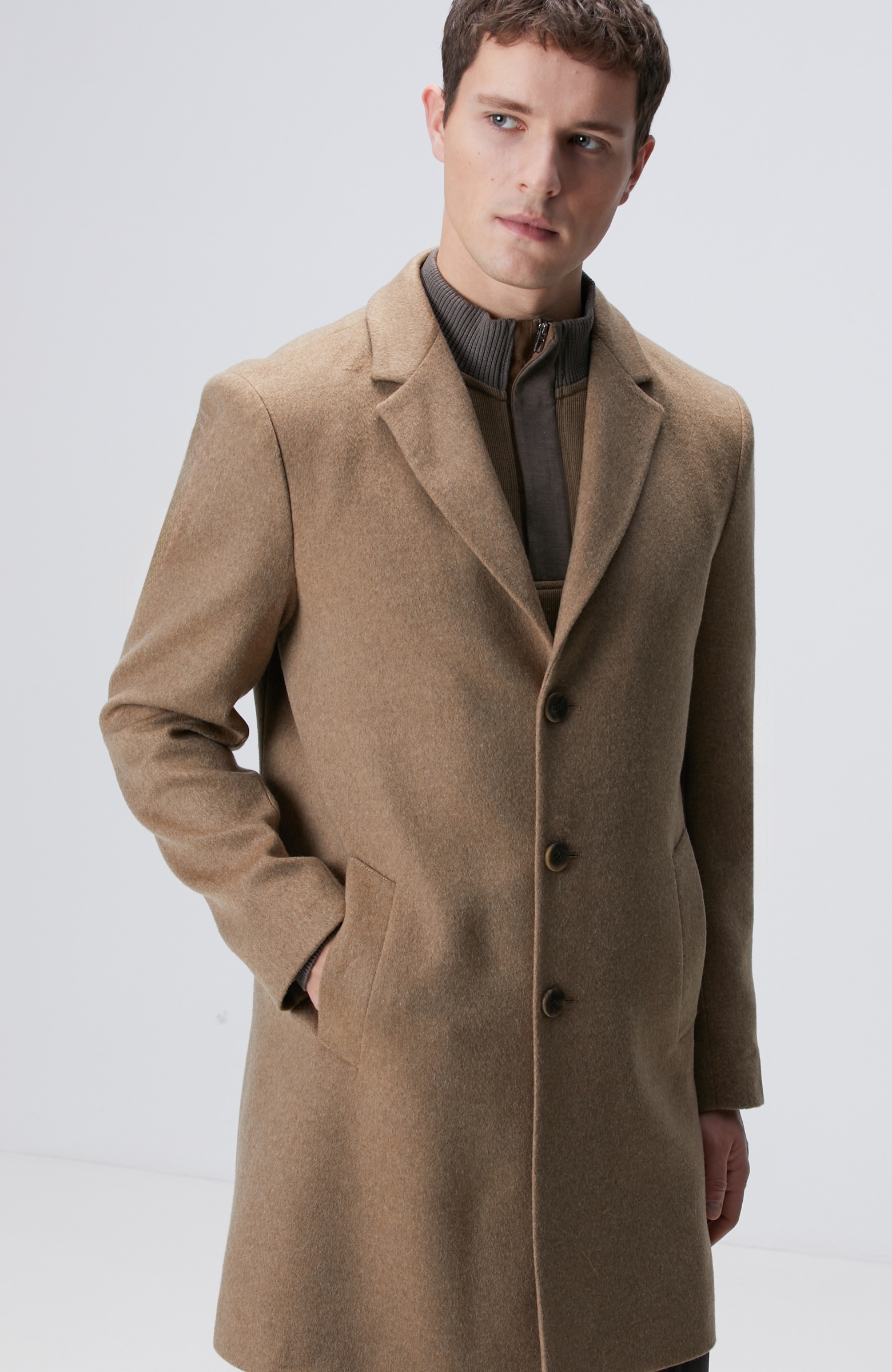 Vizon Yün Karışımlı Palto