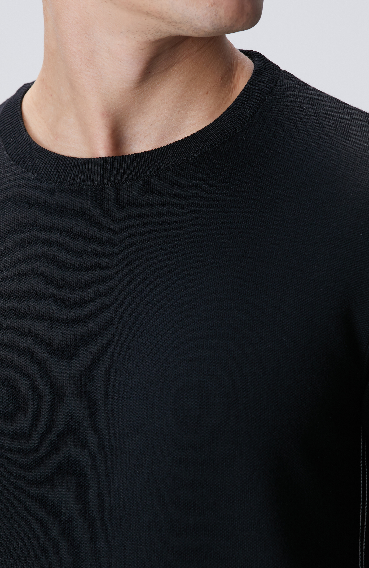 Siyah Yün Karışımlı Kazak