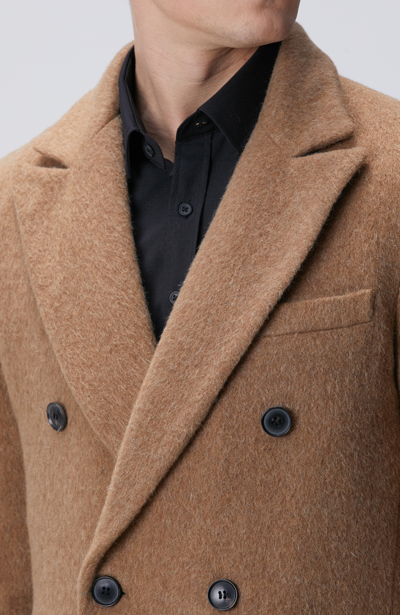 Camel Yün Karışımlı Palto