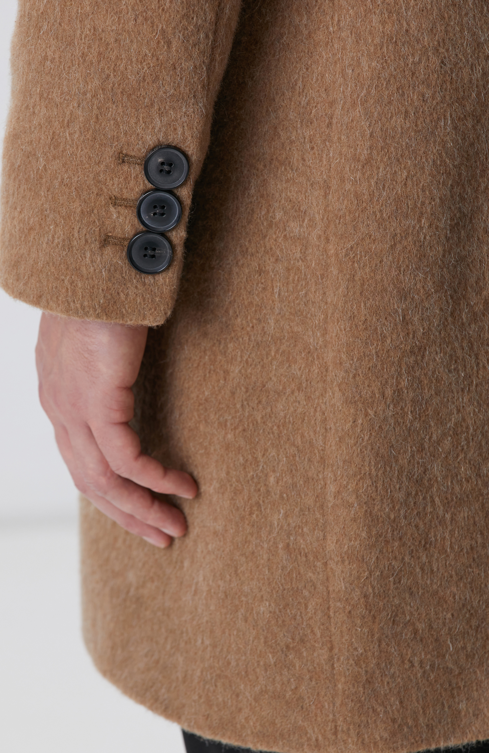 Camel Yün Karışımlı Palto