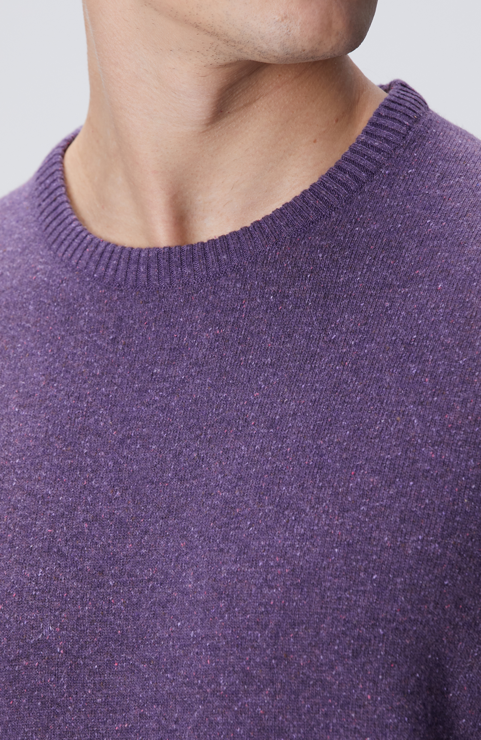 Lila Yün İpek Karışımlı Kazak