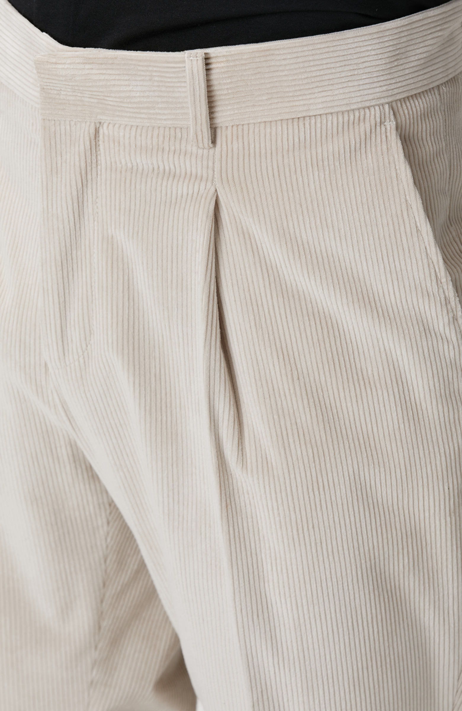 Limited Ekru Kadife Pantolon