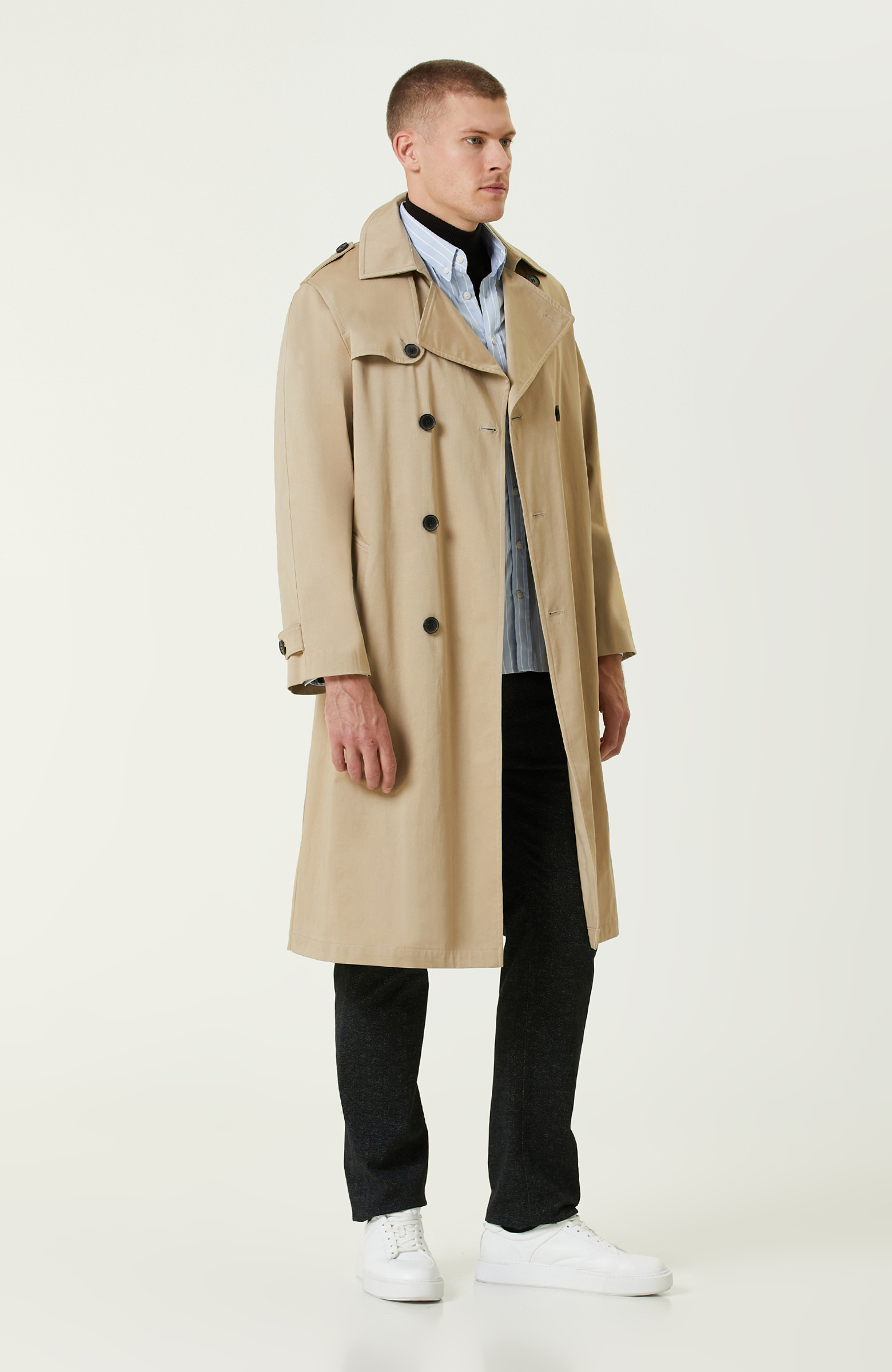 Camel Apoletli Kruvaze Trenchcoat_2